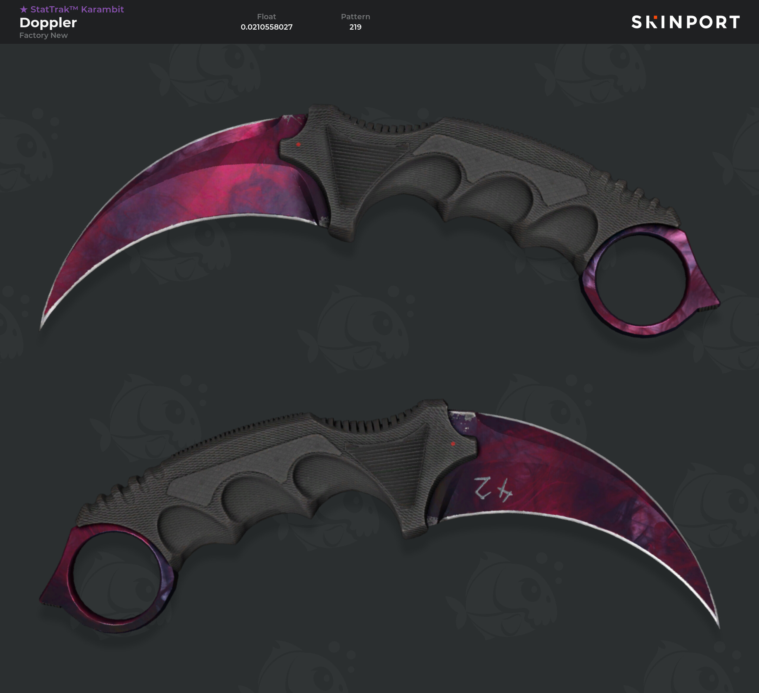 [PC] ST FN Karambit Doppler P2 Good amount of pink. Avg. Corner : r ...