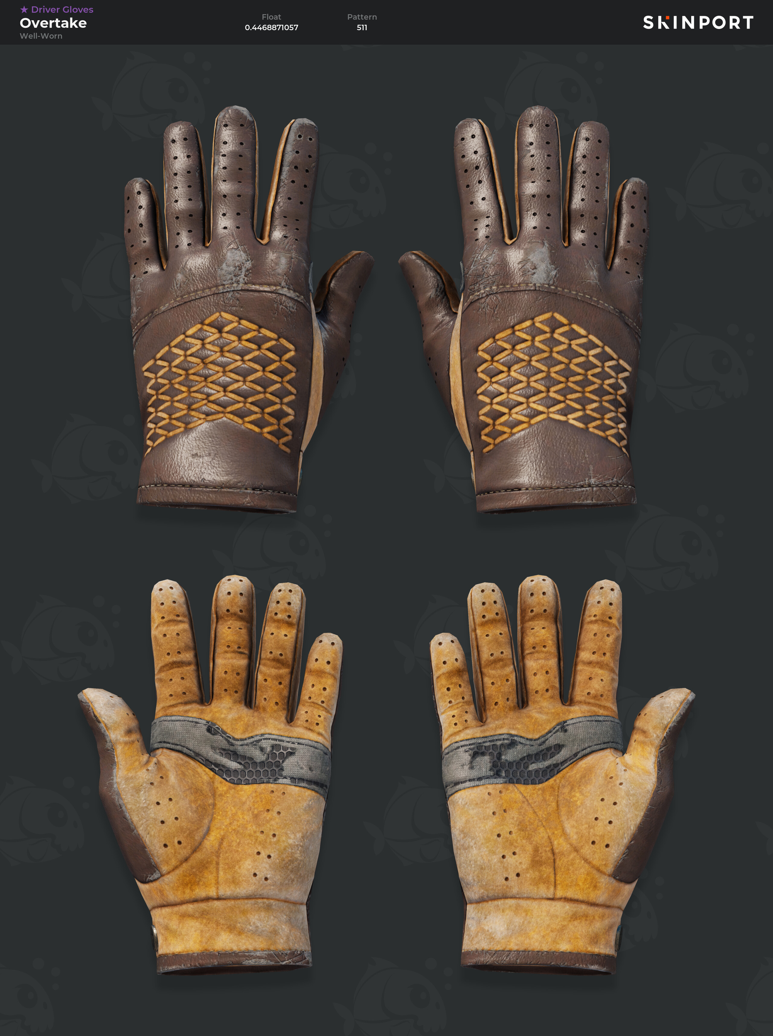 Купить ★ Driver Gloves Overtake (WellWorn) цена 83.12 USD Купить скины КС 2 / КС ГО
