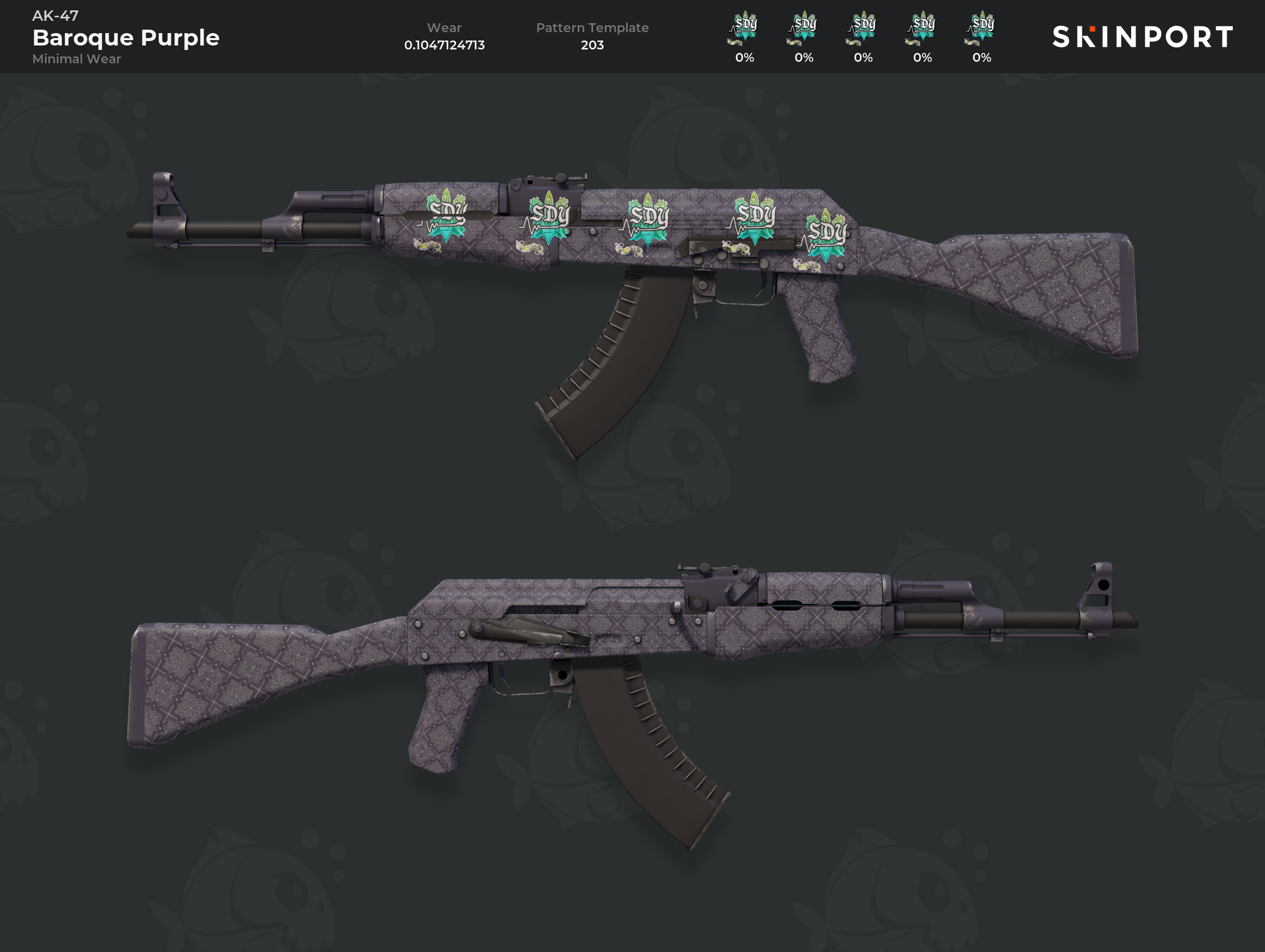 Купить AK-47 | Baroque Purple (Minimal Wear) - цена 7.72 $ USD | Купить ...