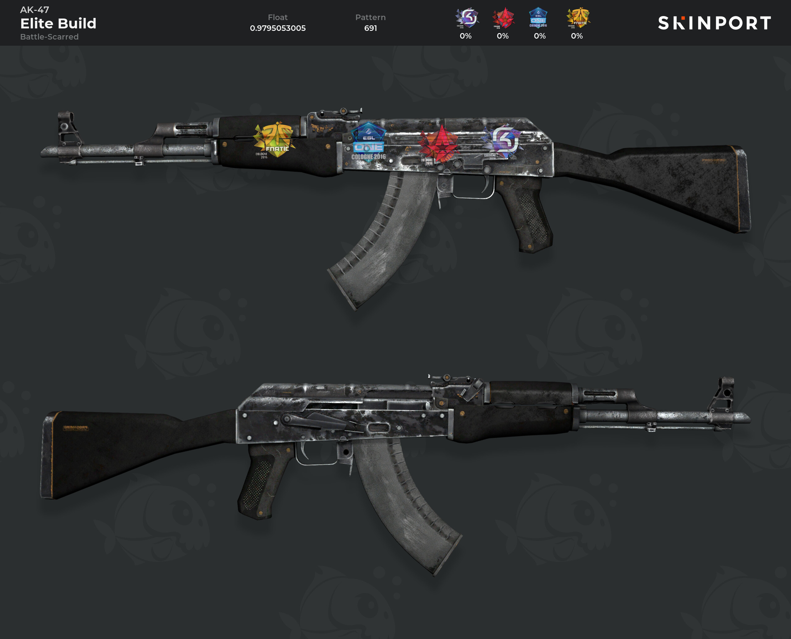 [PC] AK47 Elite Build BS w/ Cologne 2016 Holo stickers (SK Gaming