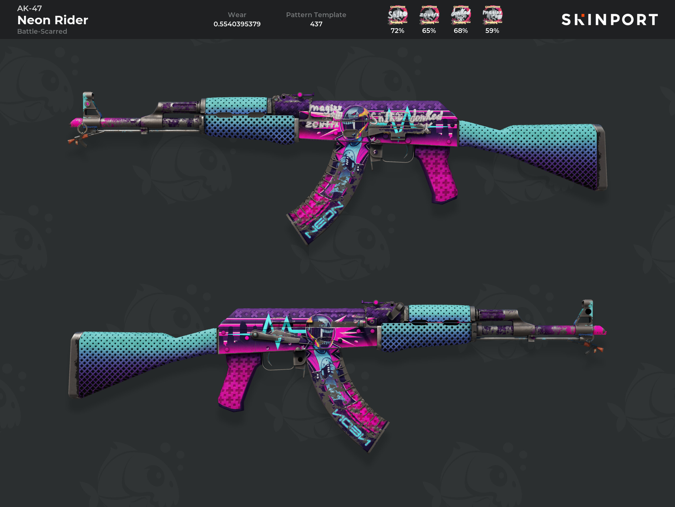 Купить AK-47 | Neon Rider (Battle-Scarred) - цена 43.76 $ USD | Купить ...