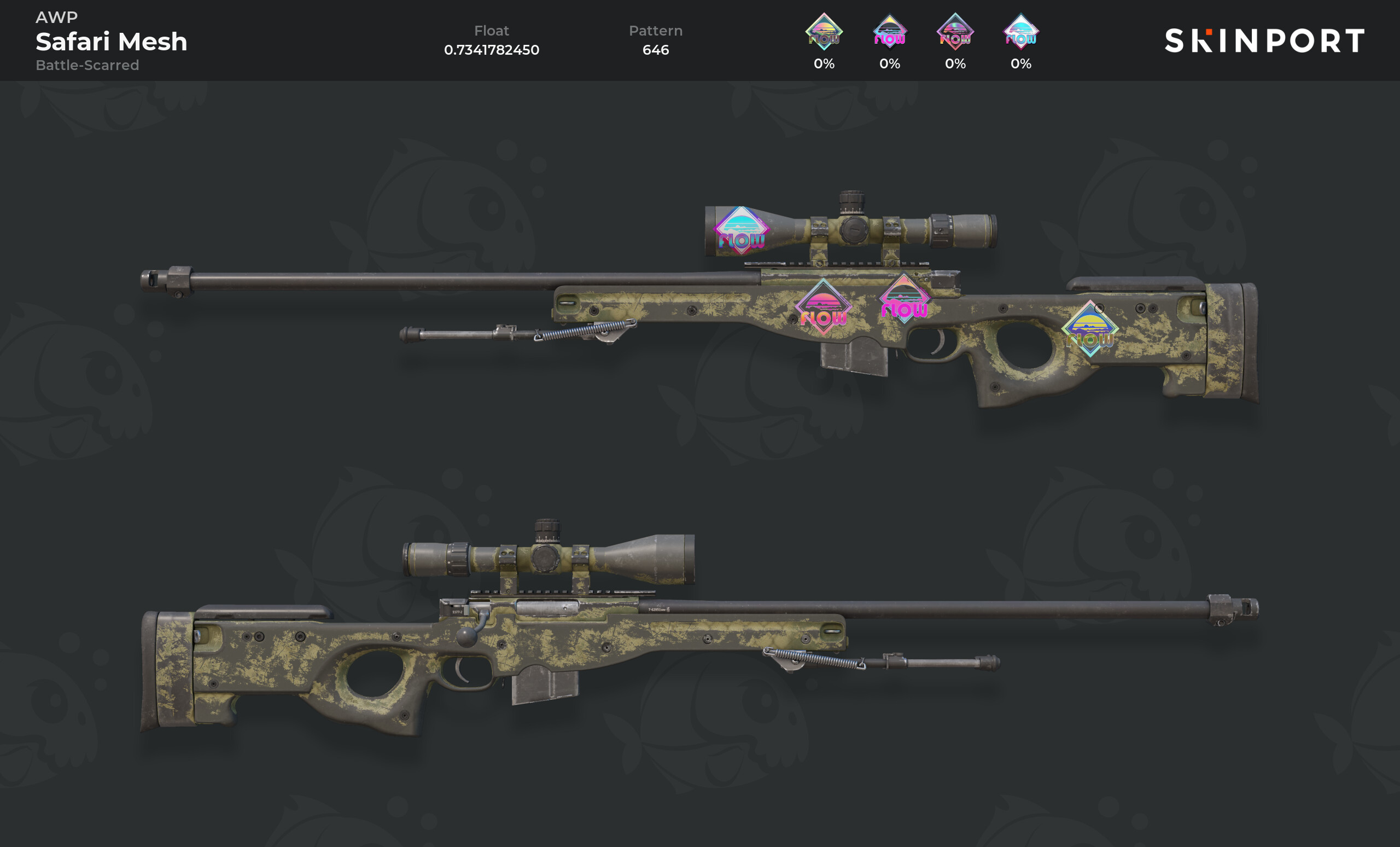AWP | Safari Mesh (Battle-Scarred) - Counter-Strike 2 - Skinport