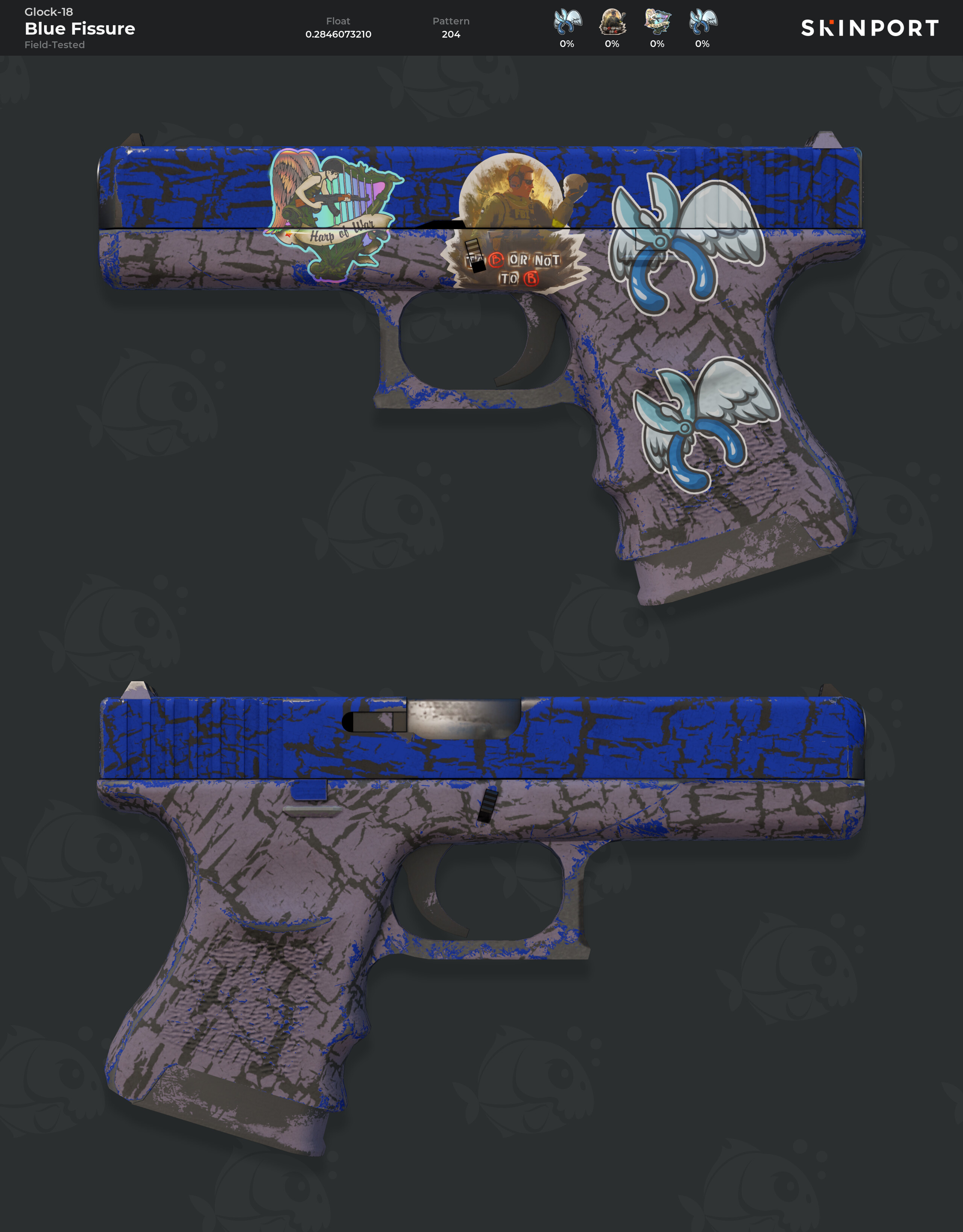 Glock-18 | Blue Fissure (Field-Tested) - Counter-Strike 2 - Skinport