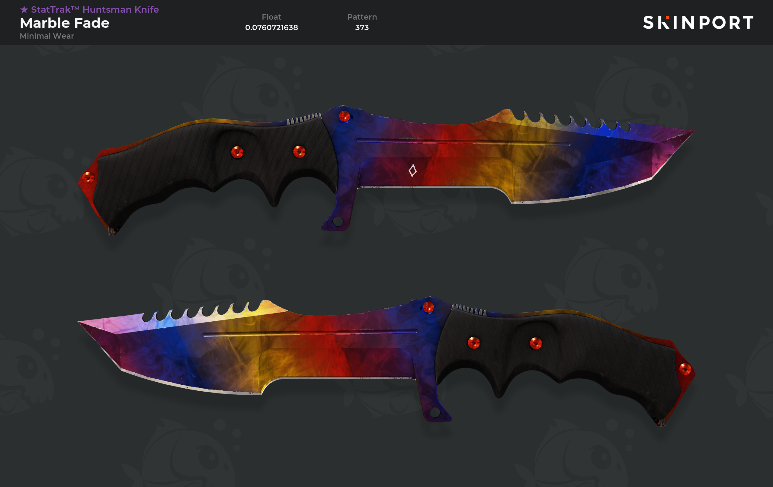 Stattrak knife. Huntsman Knife мраморный градиент. CS go нож STATTRAK. Марбл фейд. STATTRAK Huntsman Knife Marble Fade.