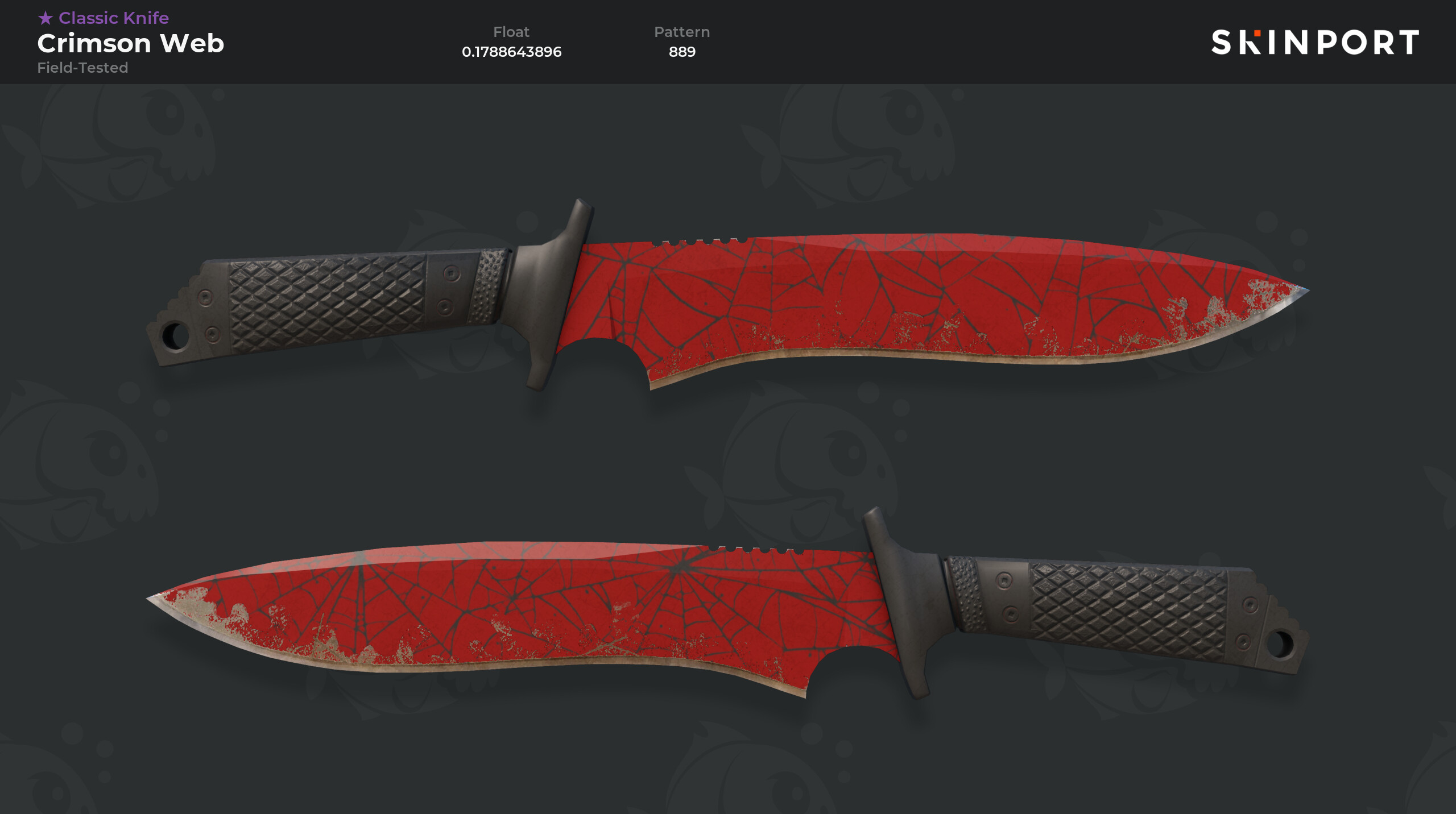 Classic Knife | Crimson Web (Field-Tested) - CS2 - Skinport