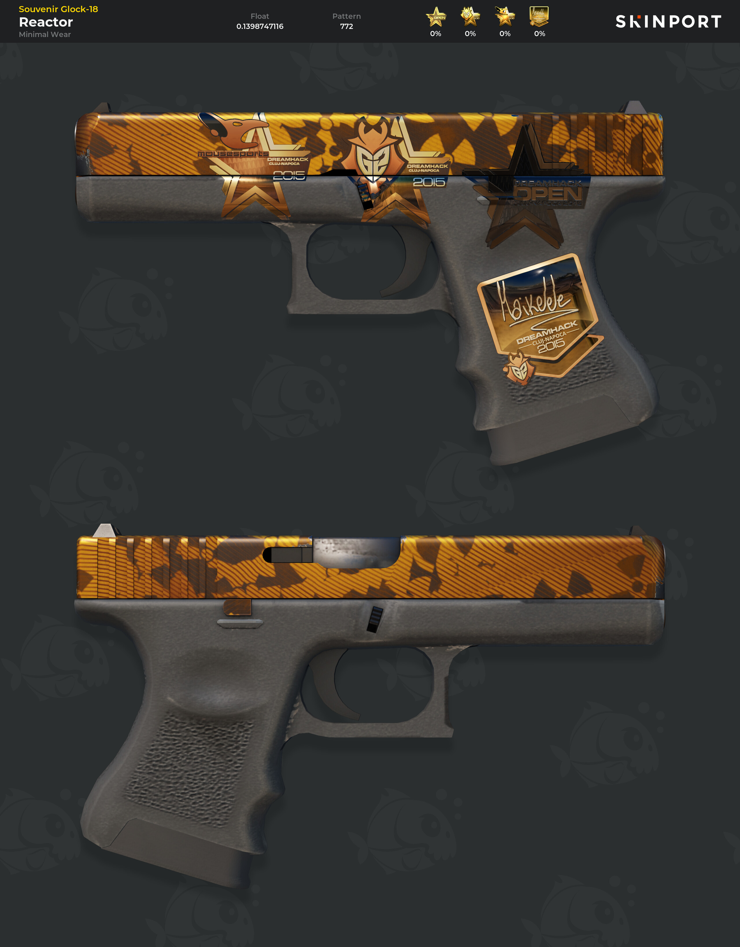 Souvenir Glock-18 | Reactor (Minimal Wear) - CS2 - Skinport