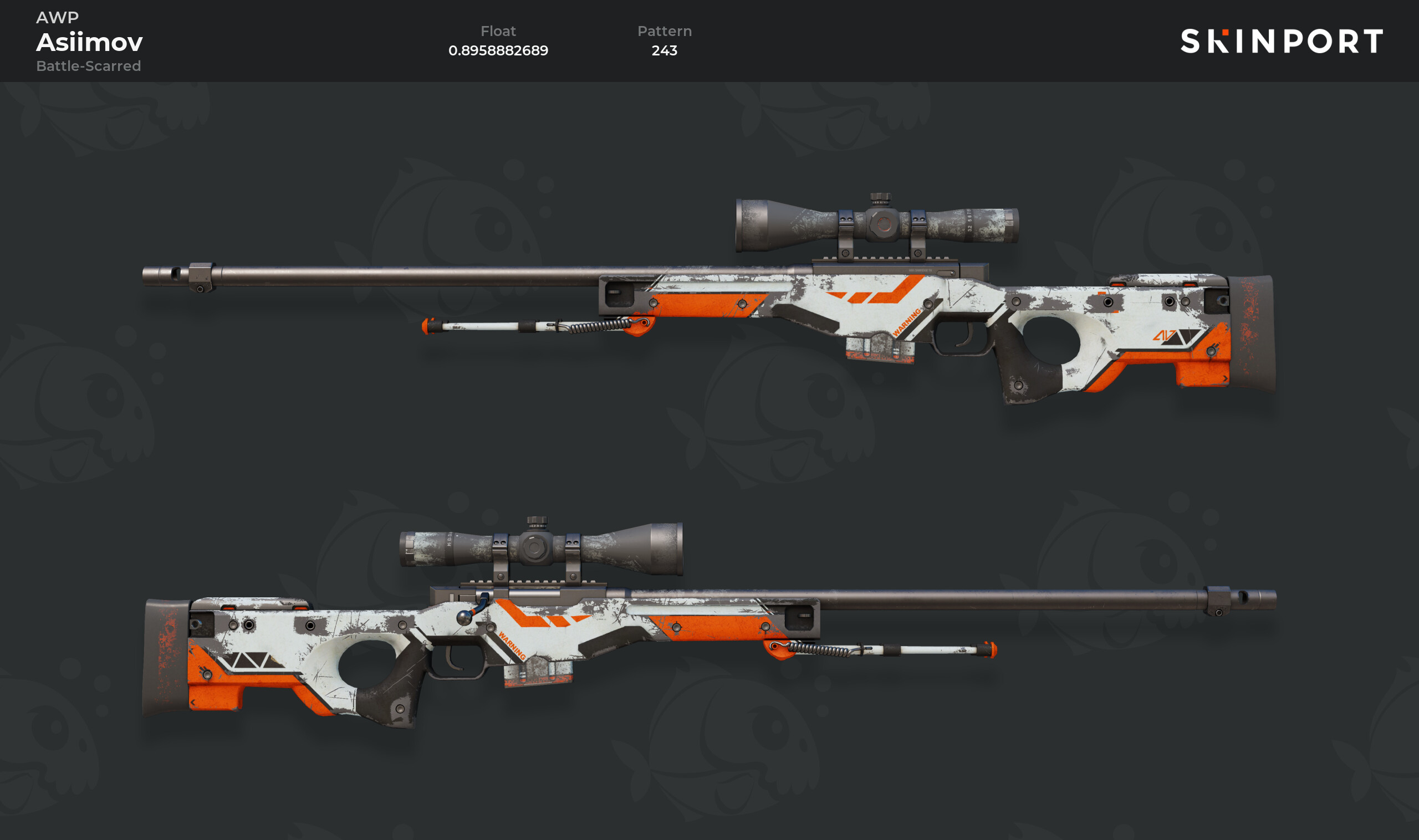 Awp Asiimov Battle Scarred Cs Go Skinport