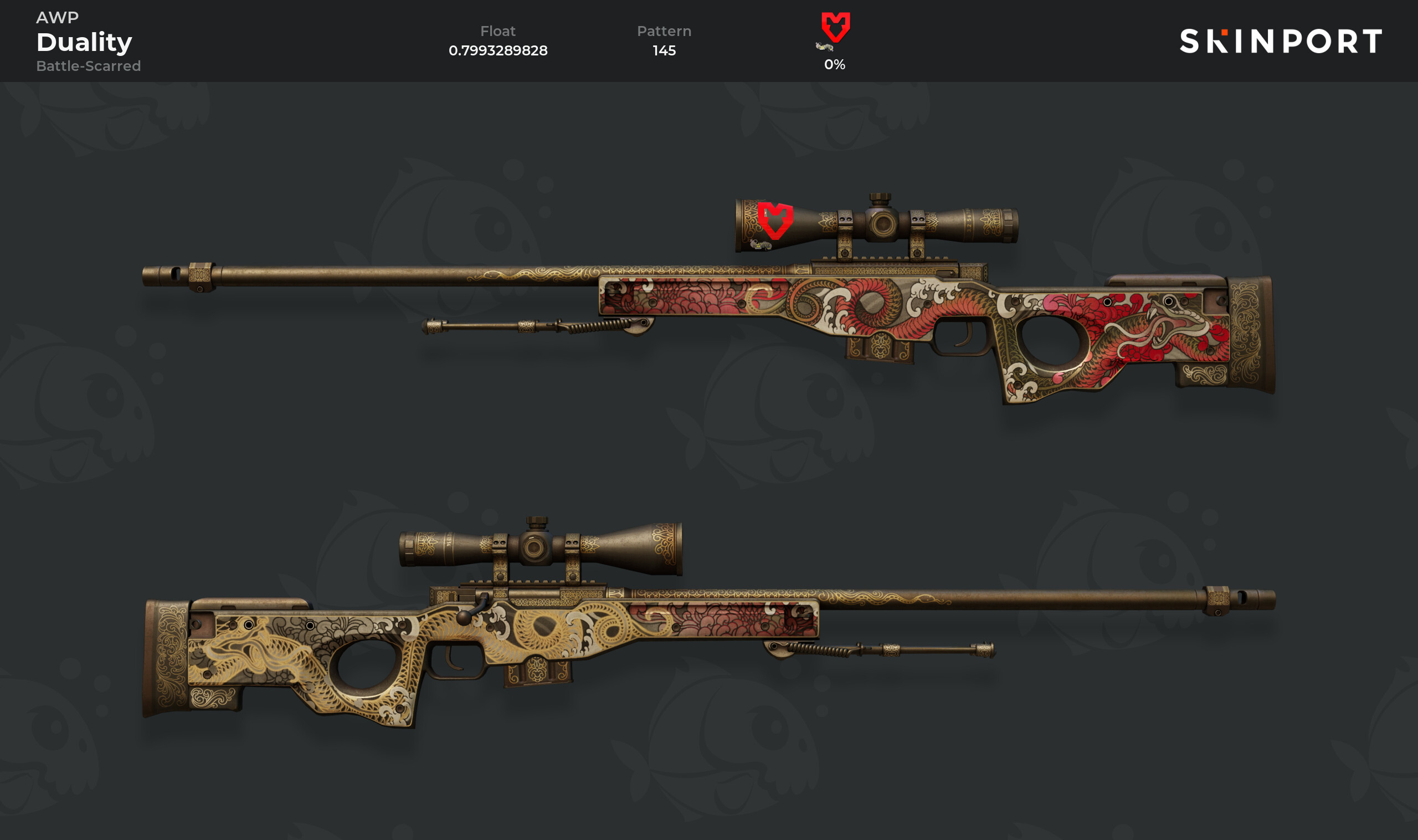 Awp Duality Battle Scarred Counter Strike 2 Skinport