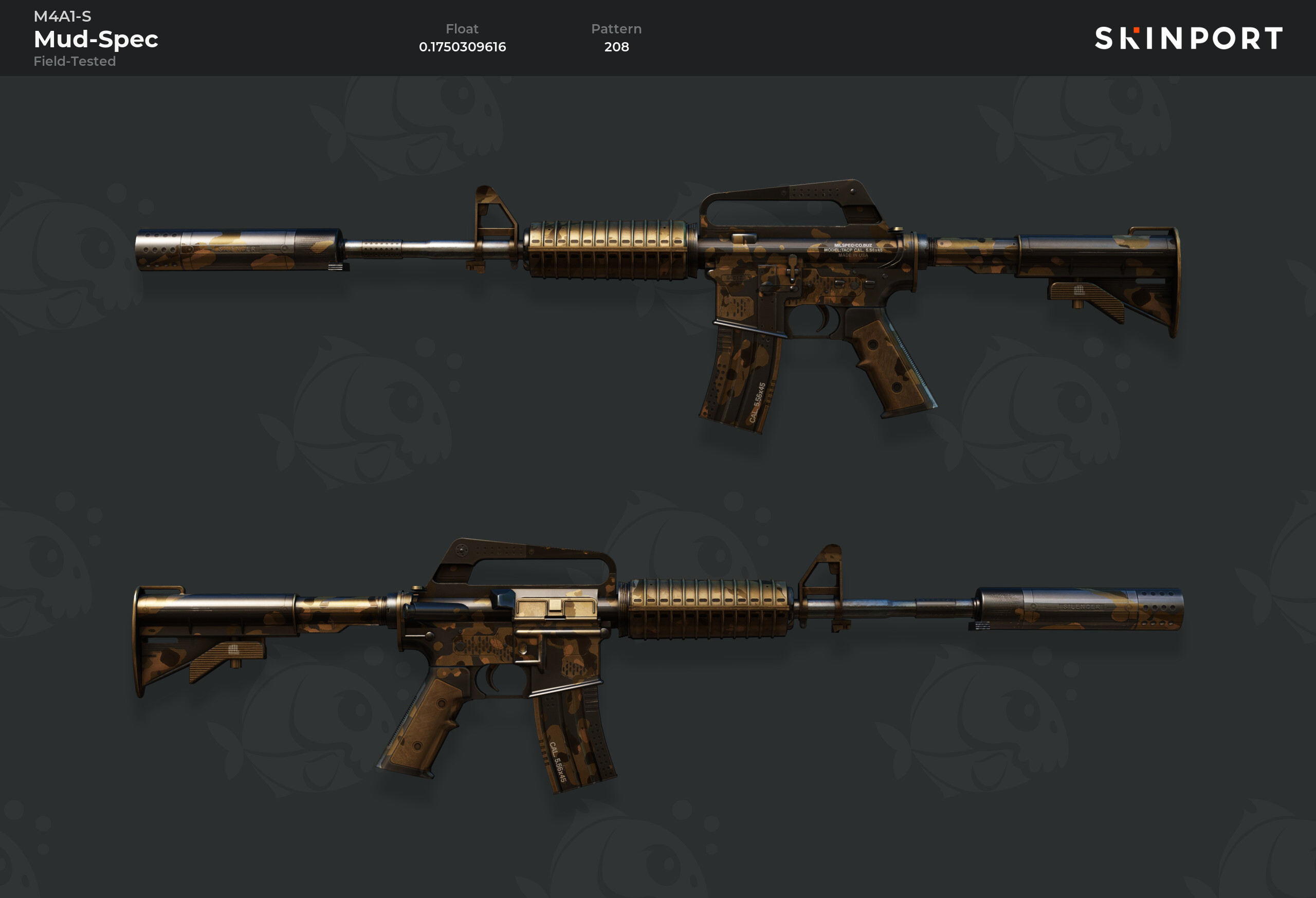 M4A1-S | Mud-Spec (Field-Tested) - Counter-Strike 2 - Skinport