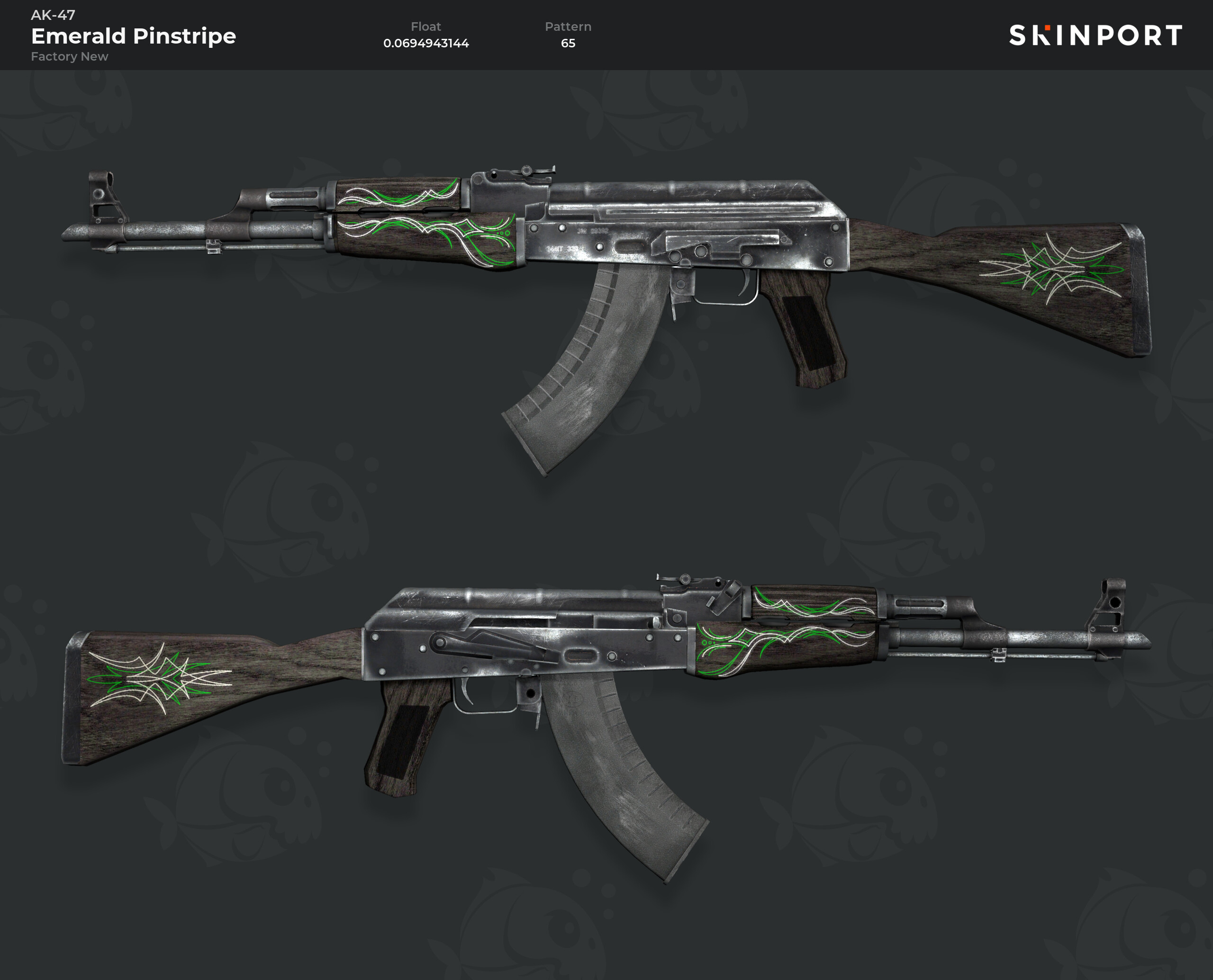 AK 47 Emerald Pinstripe Factory New Counter Strike 2 Skinport AK 47 Emerald Pinstripe Factory New Counter Strike 2 Skinport