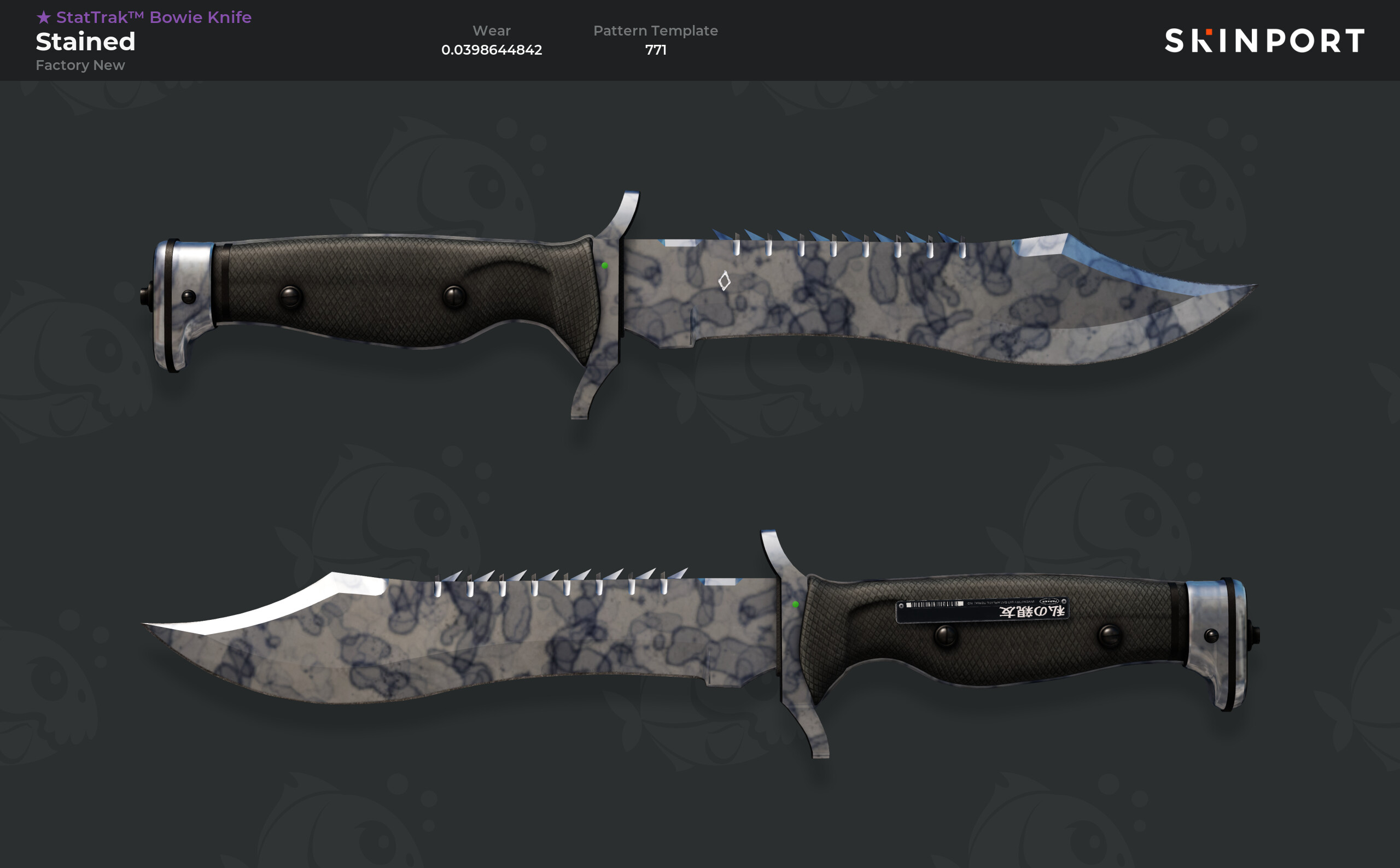 Stattrak Bowie Knife Stained Factory New Counter Strike Skinport