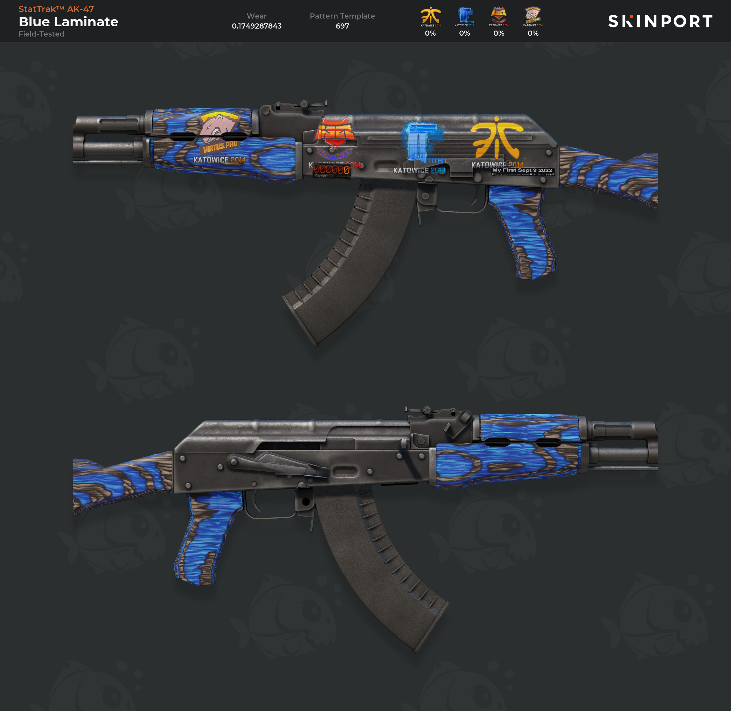 Stattrak Ak Blue Laminate Field Tested Counter Strike