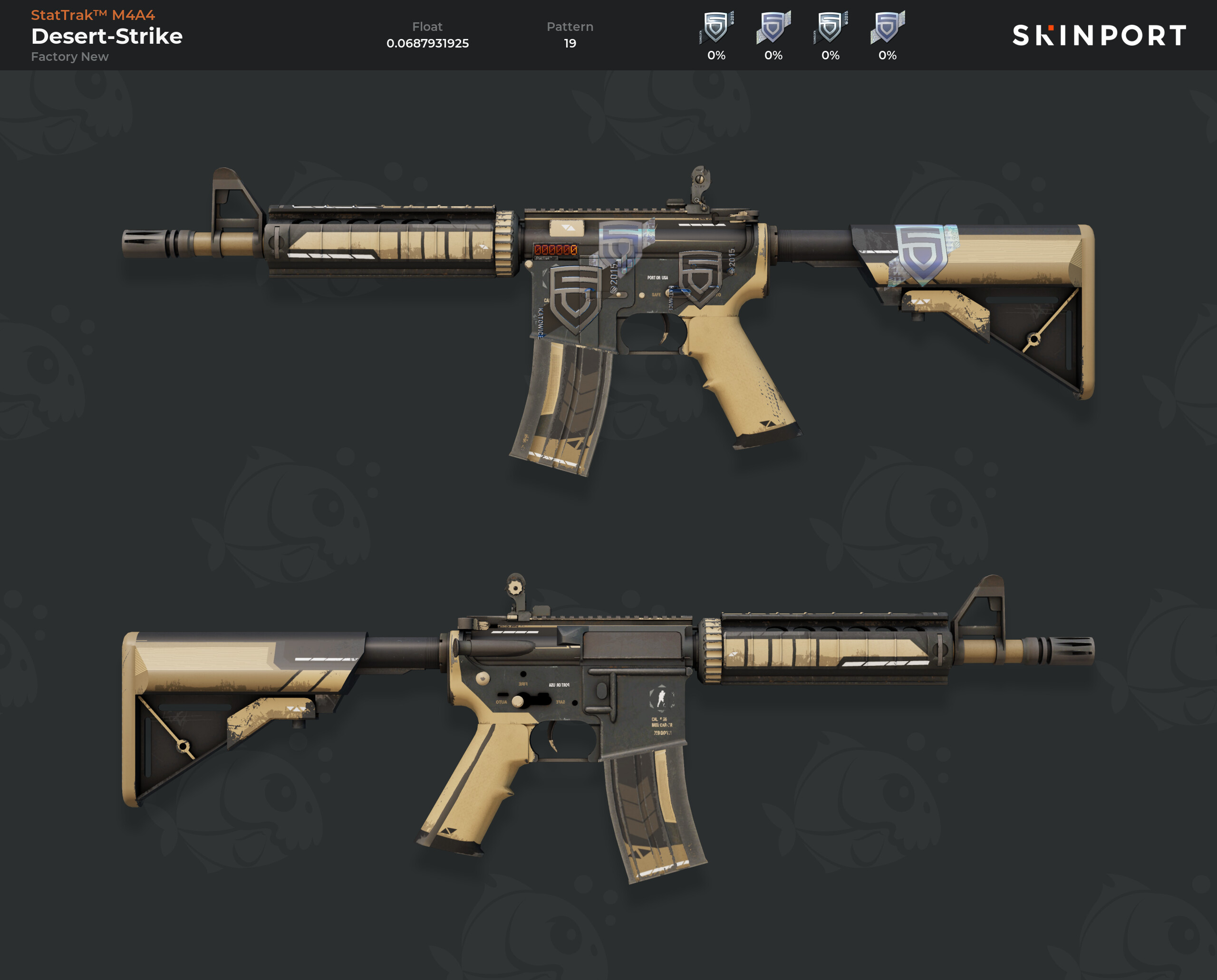 StatTrak™ M4A4 | Desert-Strike (Factory New) - Counter-Strike 2 - Skinport