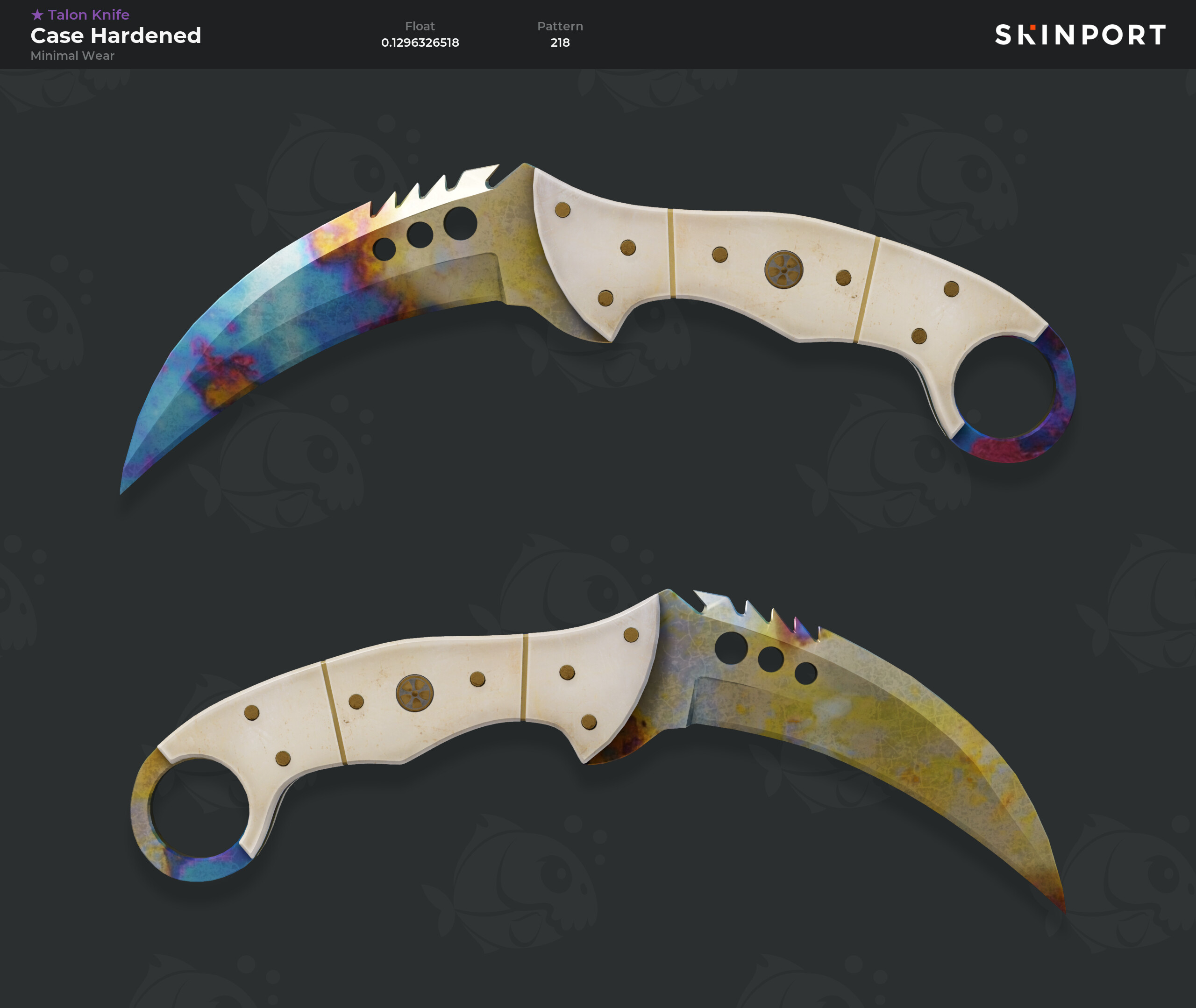 Talon Knife | Case Hardened (Minimal Wear) - Counter-Strike 2 - Skinport