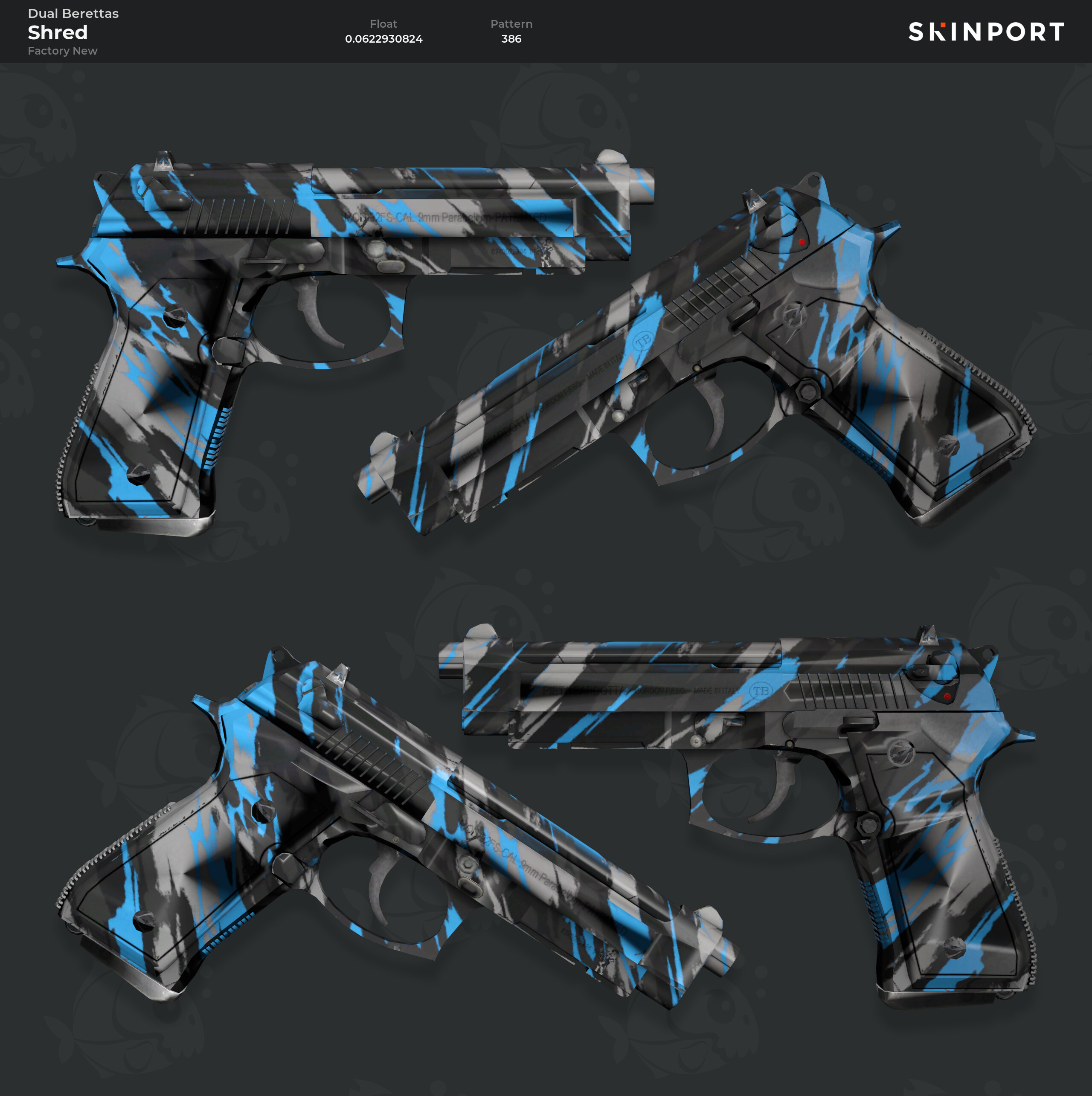 Dual Berettas Stained cs go skin for mac instal