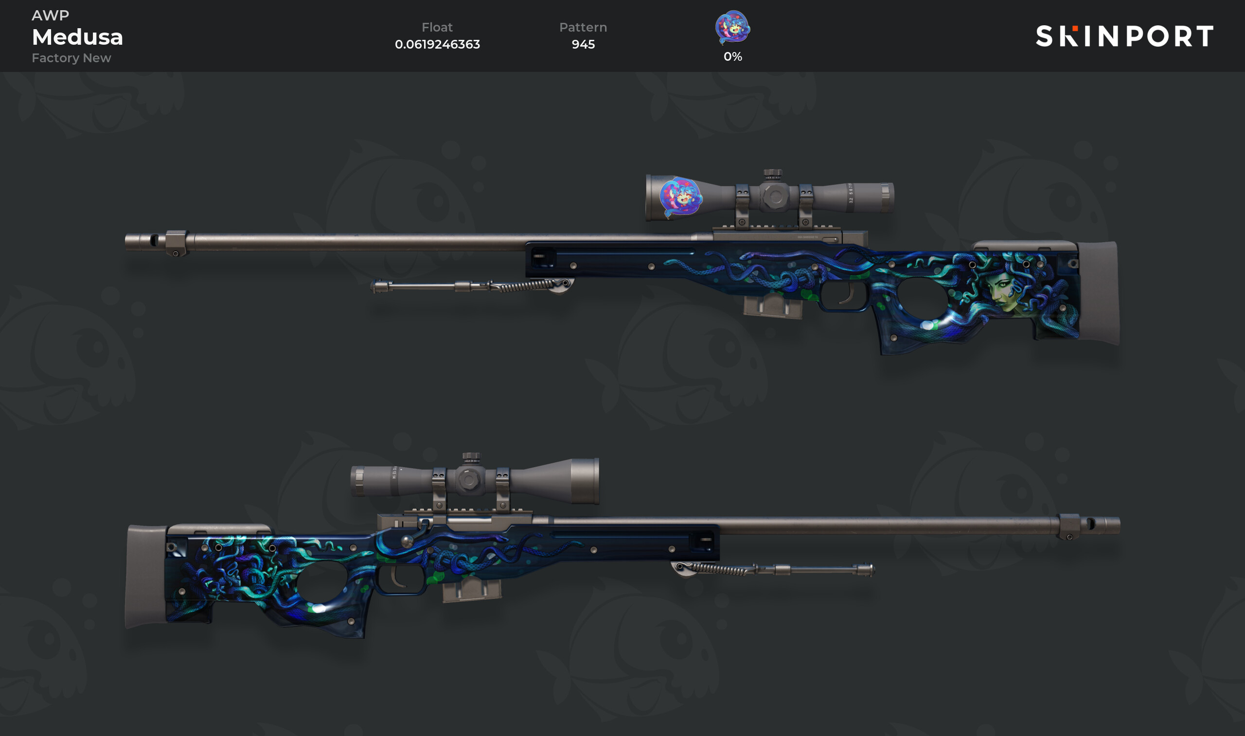 Awp Medusa Fabrikneu Counter Strike Skinport