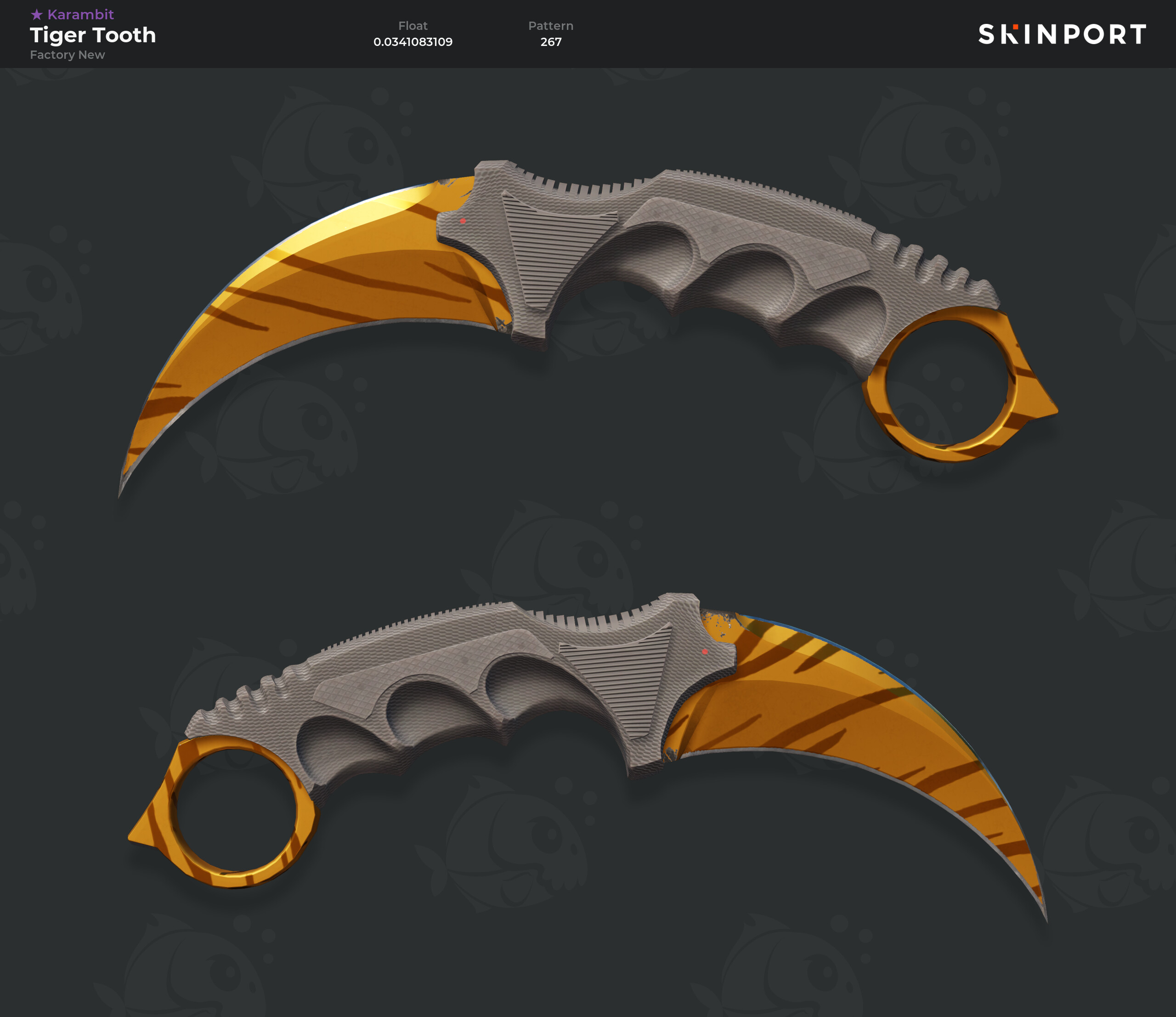 Karambit | Tiger Tooth (Factory New) - Counter-Strike 2 - Skinport