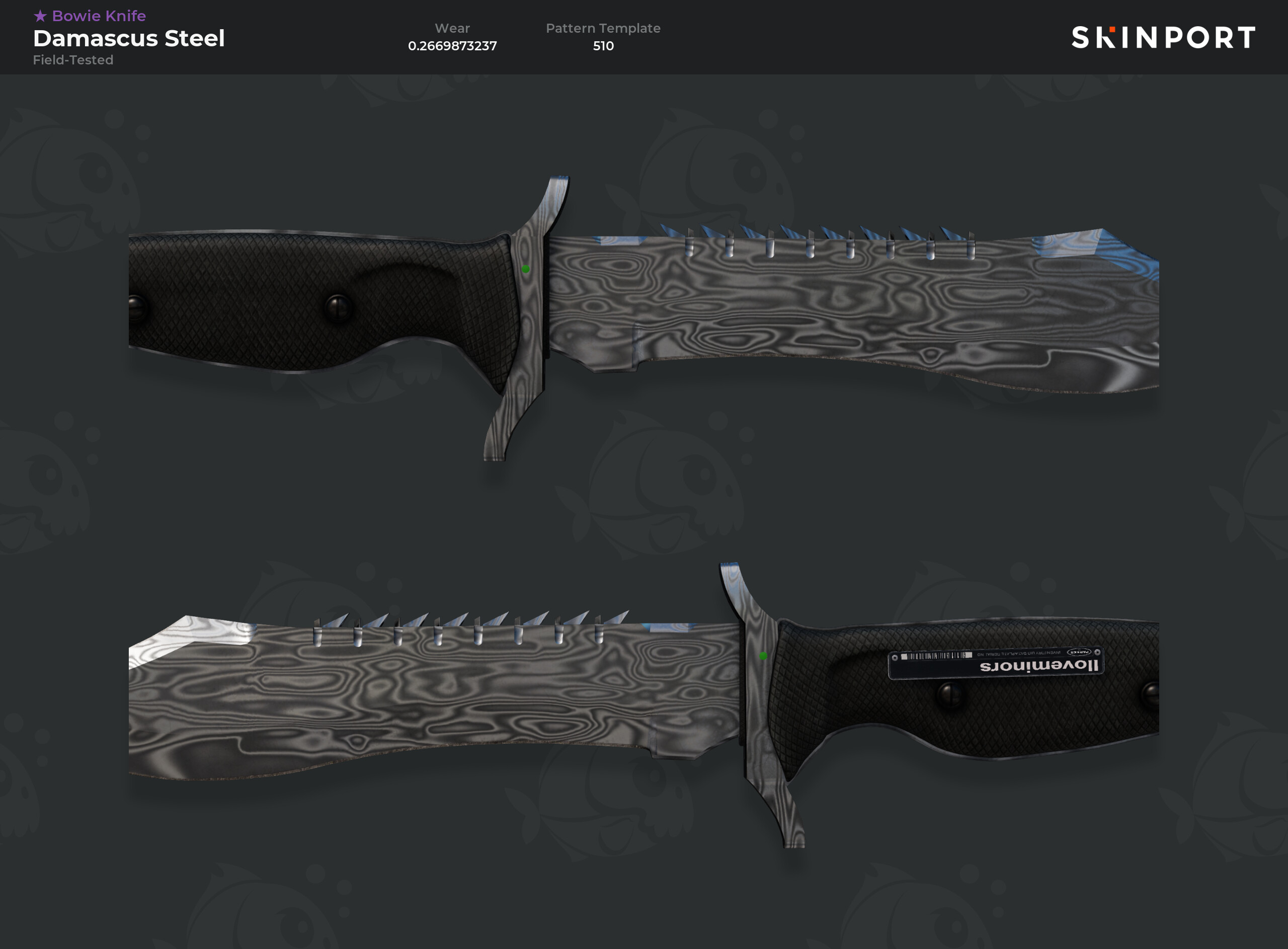 Bowie Knife | Damascus Steel (Field-Tested) - Counter-Strike 2 - Skinport