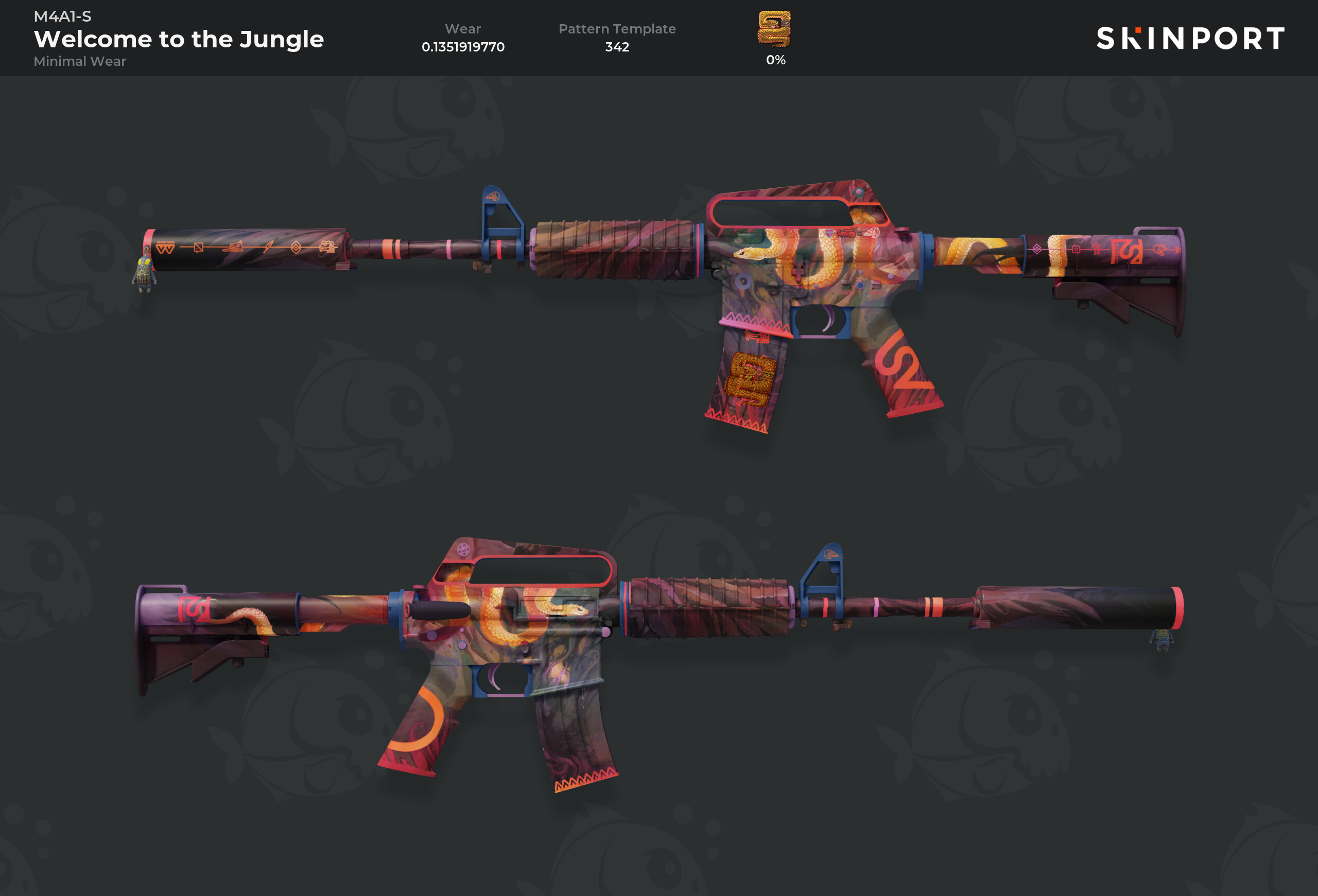 M4A1-S | Welcome to the Jungle (Minimal Wear) - Counter-Strike 2 - Skinport