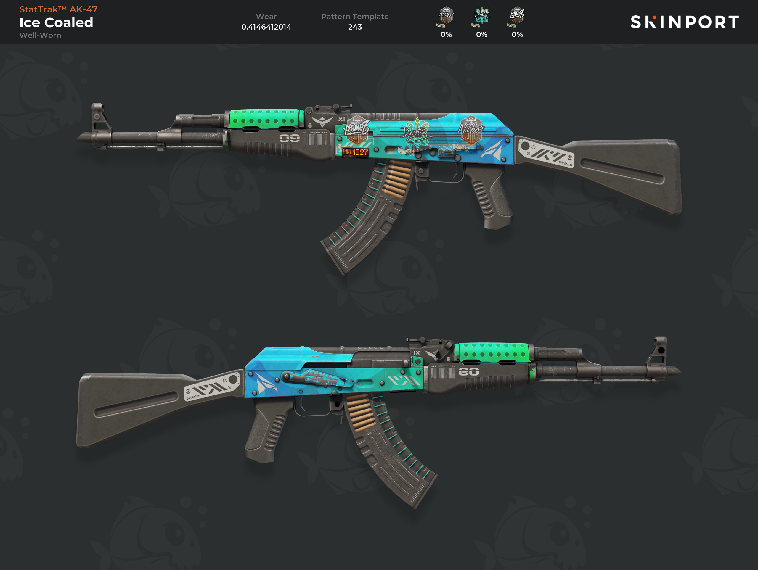 AK-47 (StatTrak™) Glagla (Usée) Counter-Strike Skinport