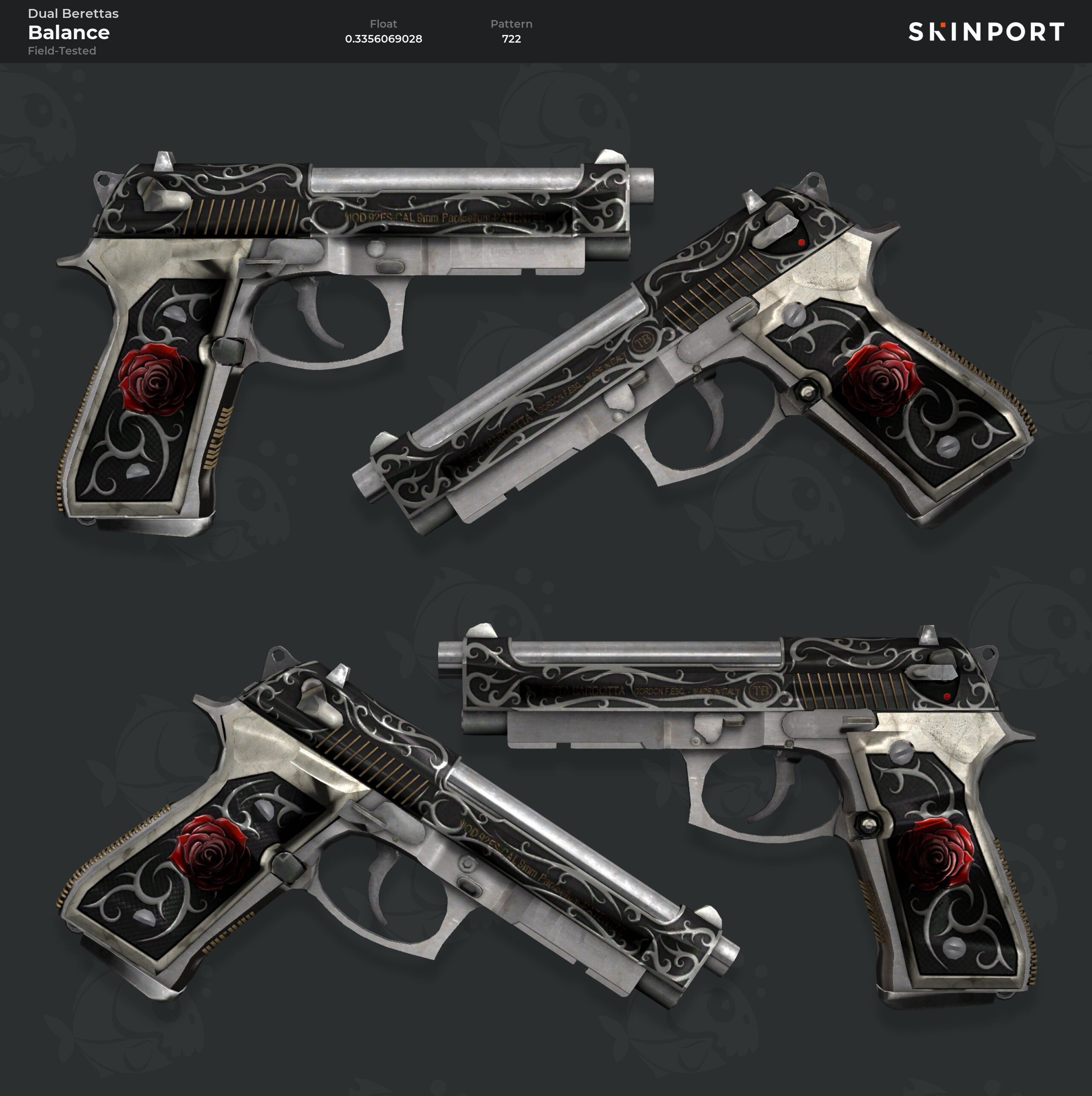 Dual Berettas | Balance (Field-Tested) - CS:GO - Skinport