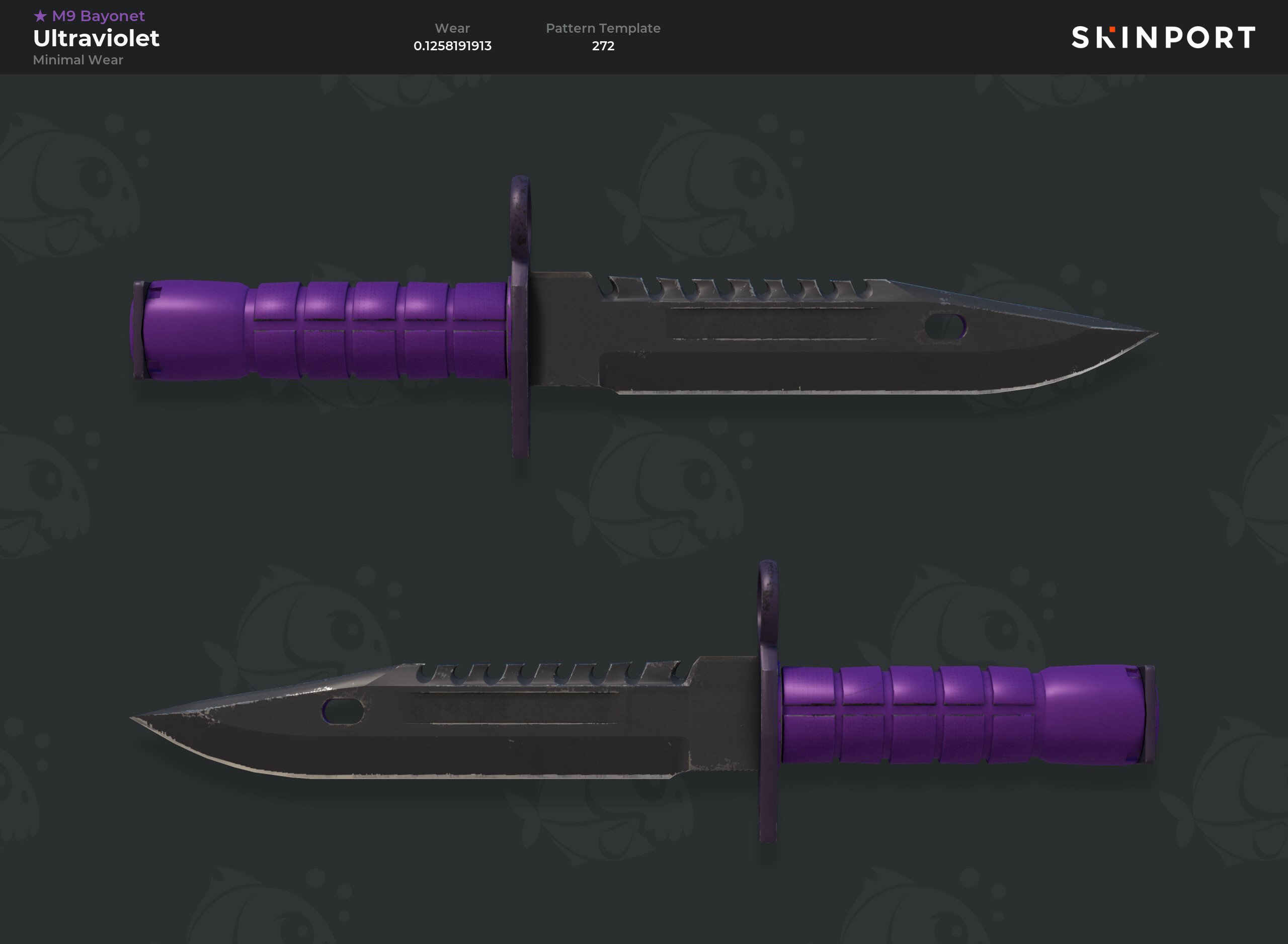 M9 Bayonet | Ultraviolet (Minimal Wear) - Counter-Strike 2 - Skinport