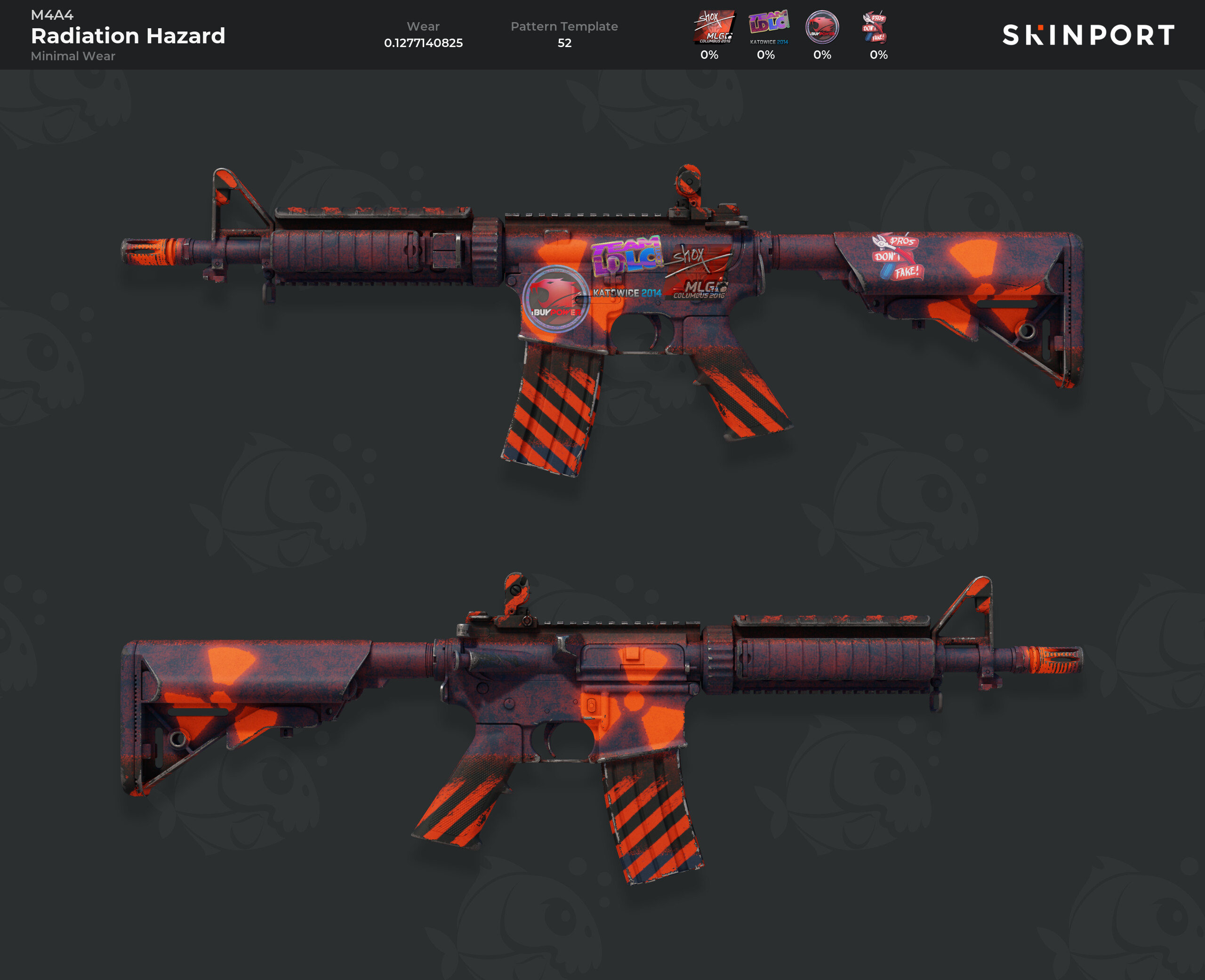 M4A4 | Radiation Hazard (Minimal Wear) - Counter-Strike 2 - Skinport