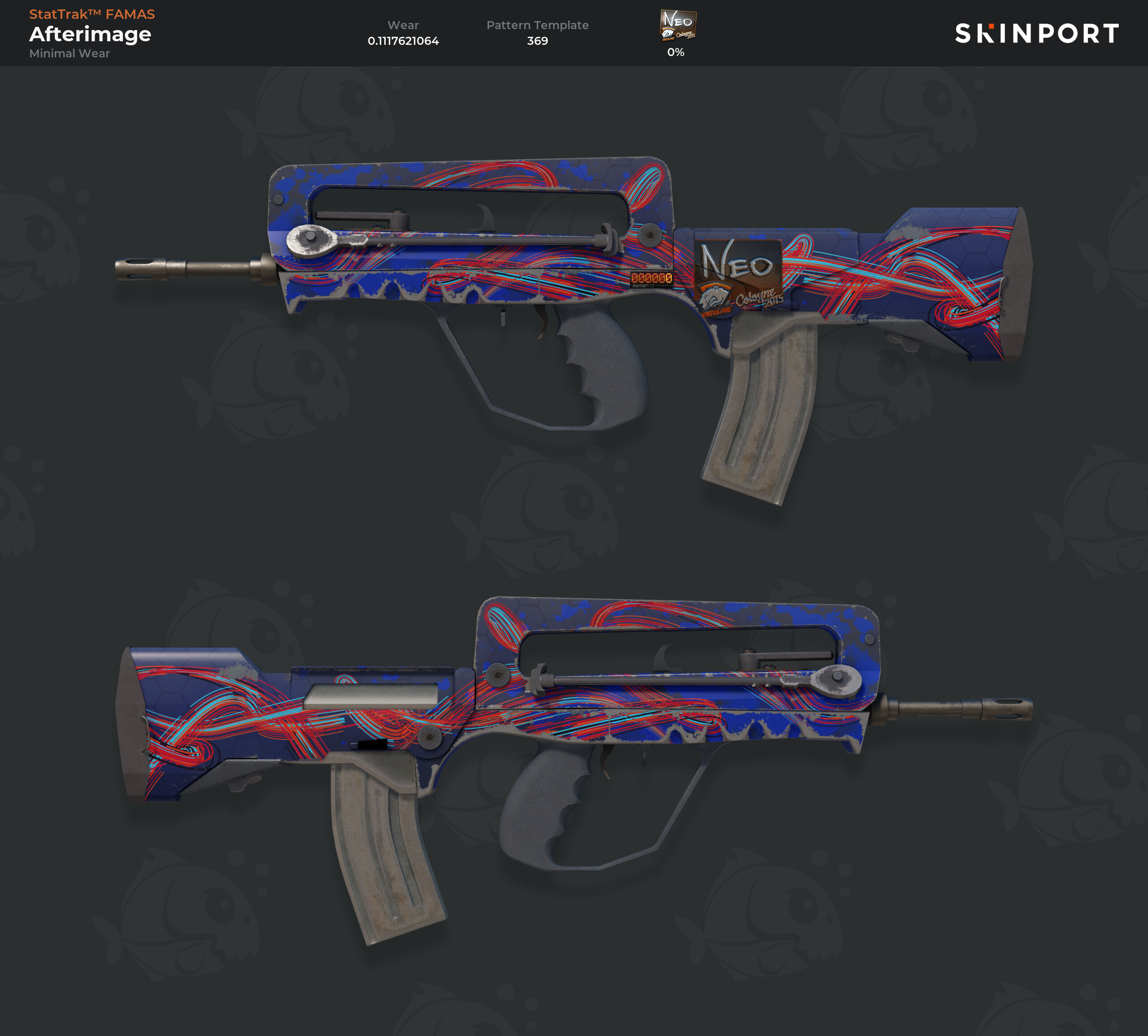 StatTrak™ FAMAS | Afterimage (Minimal Wear) - Counter-Strike 2 - Skinport