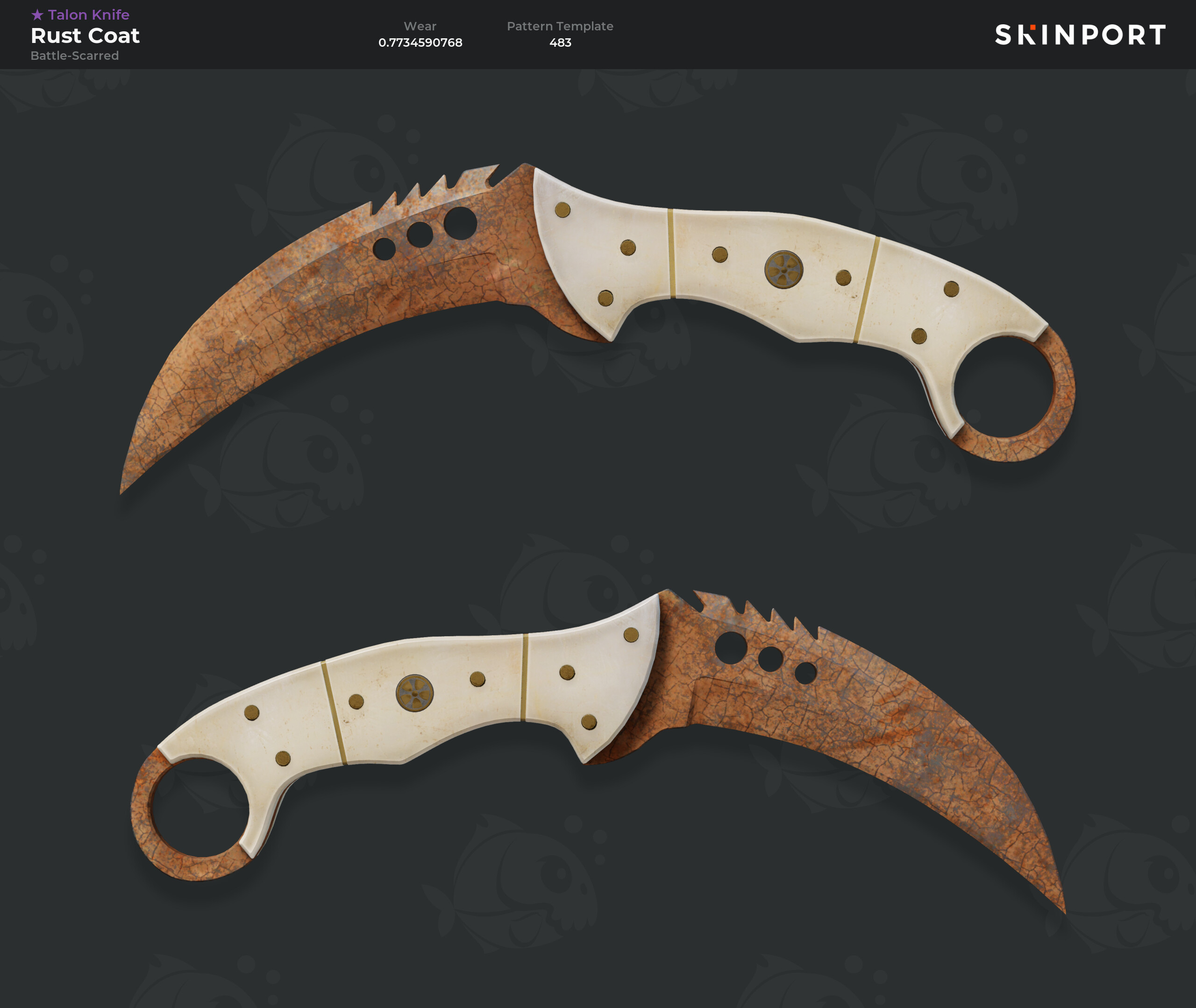 Talon Knife | Rust Coat (Battle-Scarred) - Counter-Strike 2 - Skinport
