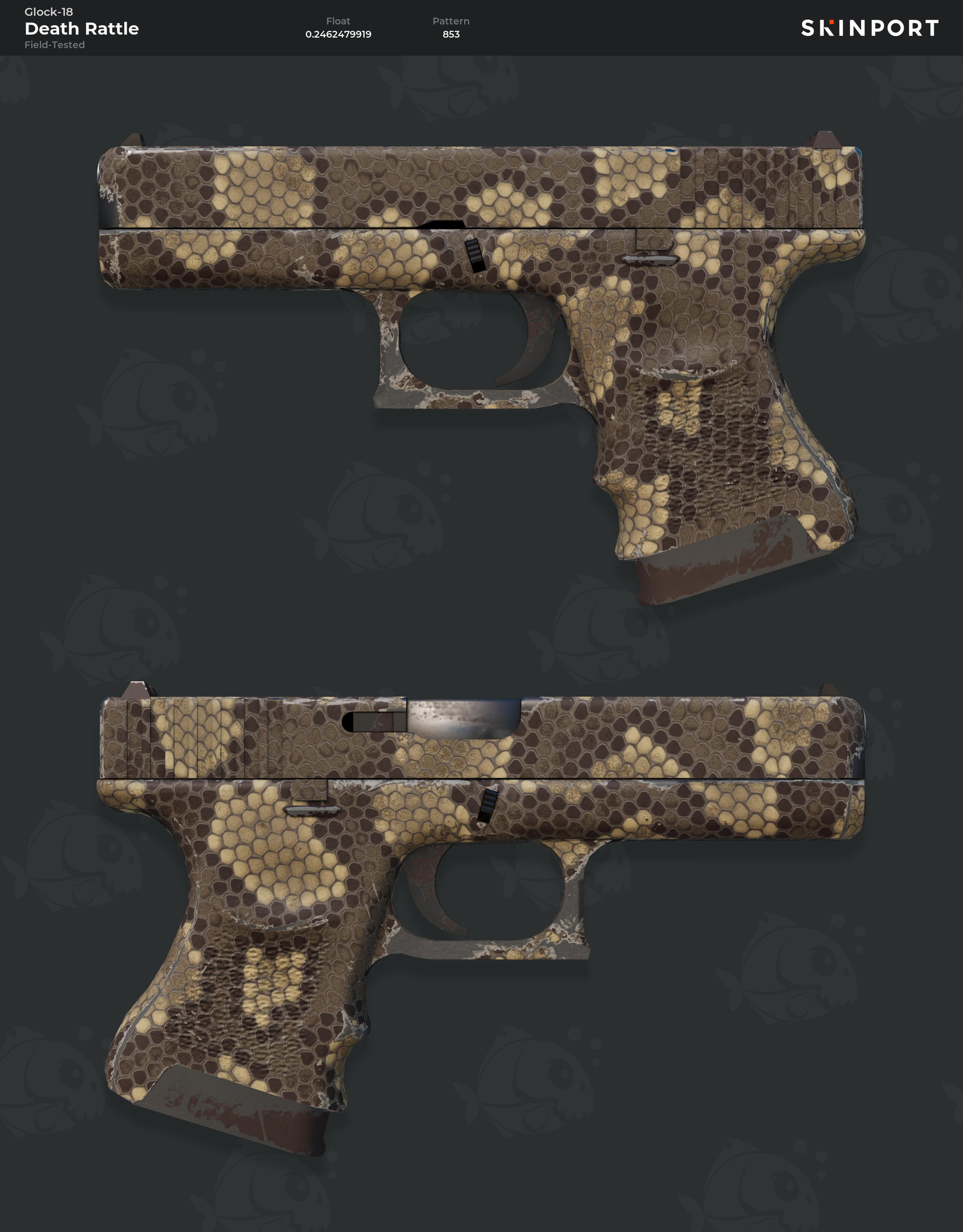 Glock-18 | Death Rattle (Field-Tested) - Counter-Strike 2 - Skinport
