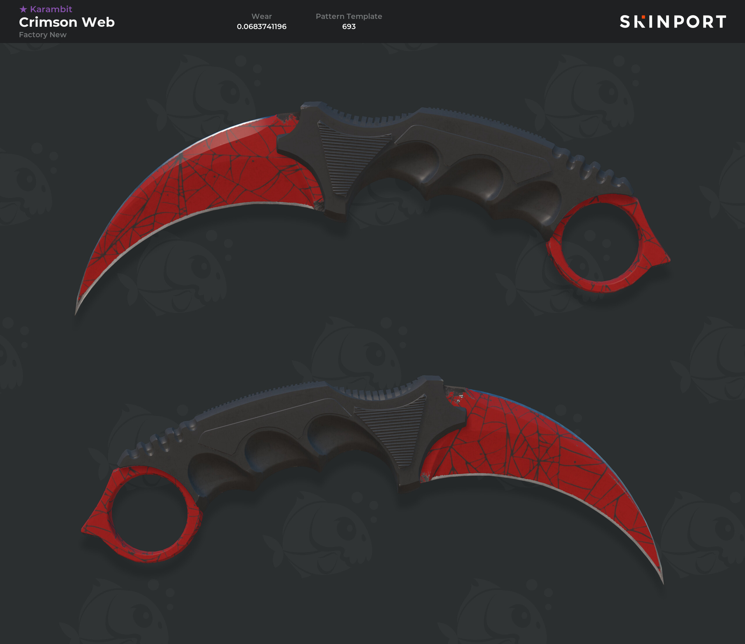 Karambit | Crimson Web (Factory New) - Counter-Strike 2 - Skinport