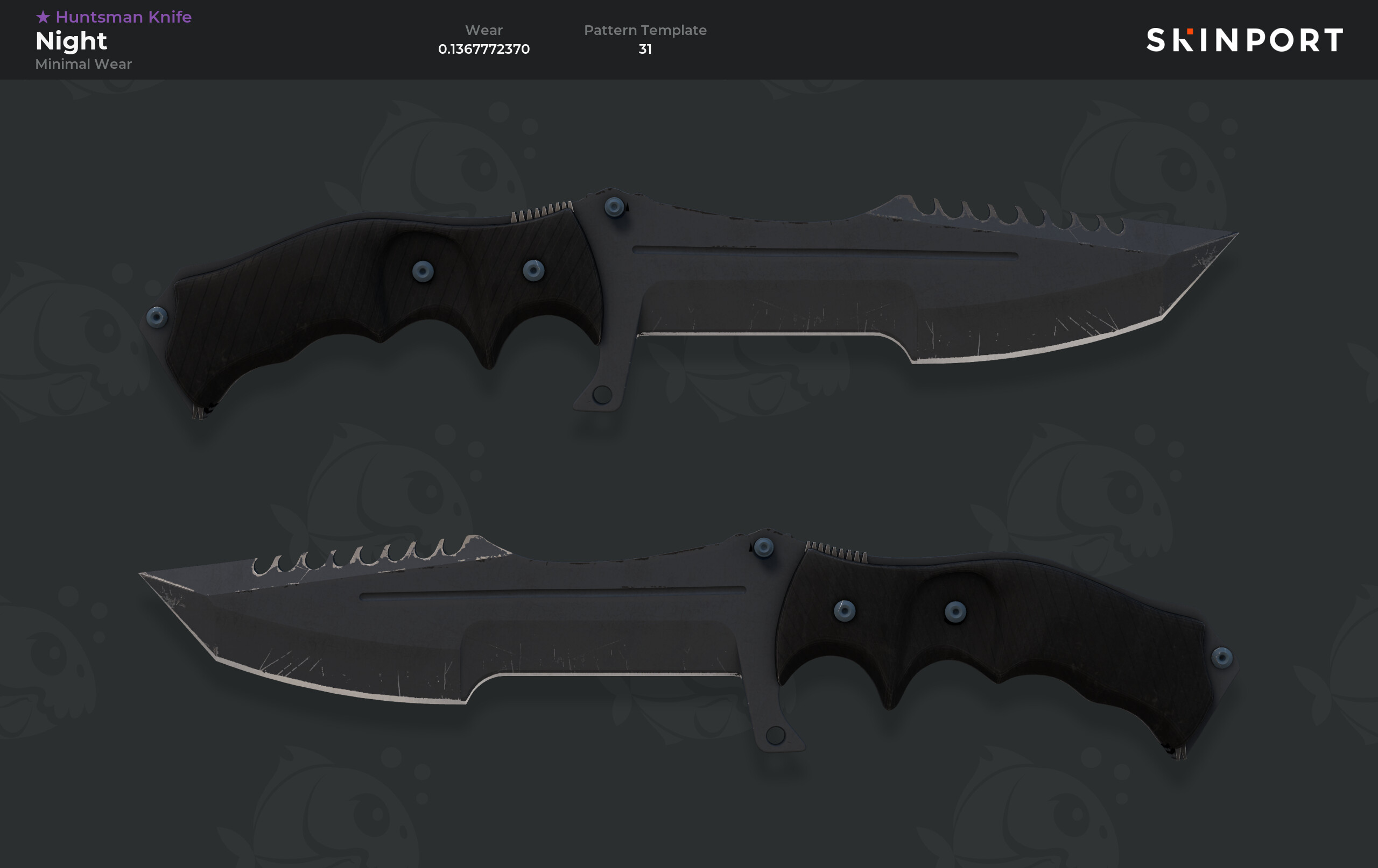 Huntsman Knife | Night (Minimal Wear) - Counter-Strike 2 - Skinport