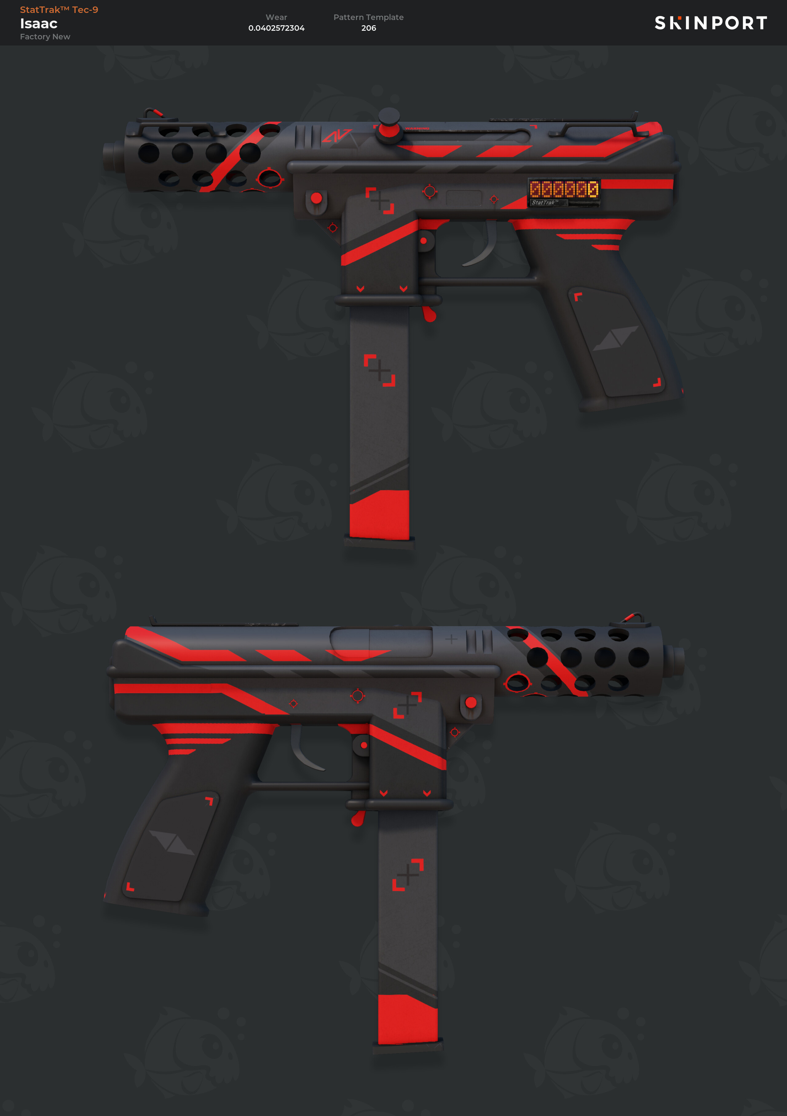Issac Factory StatTrak™ Tec-9 | Isaac (Factory New) - Counter-Strike 2 - Skinport