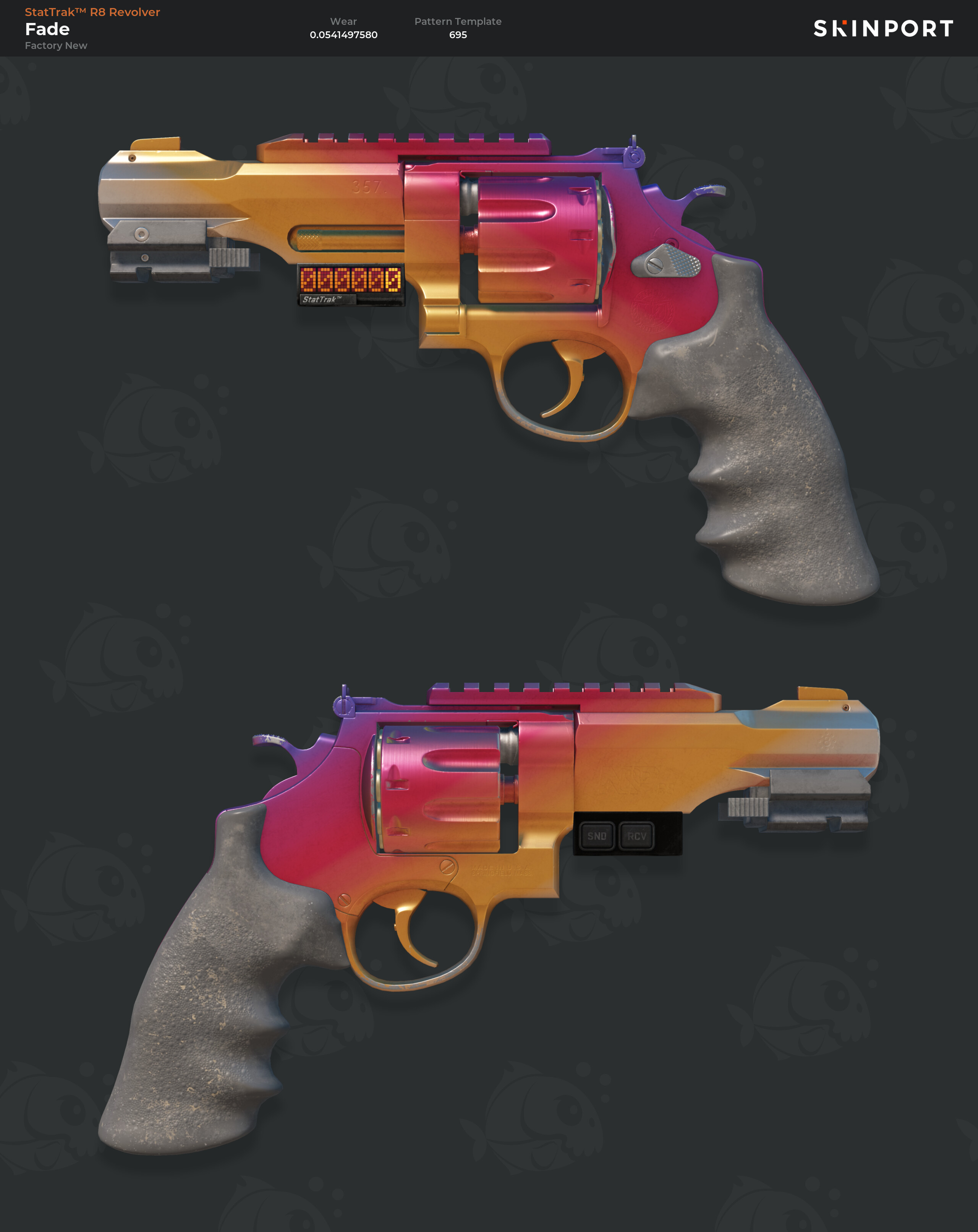 StatTrak™ R8 Revolver | Fade (Factory New) - Counter-Strike 2 - Skinport