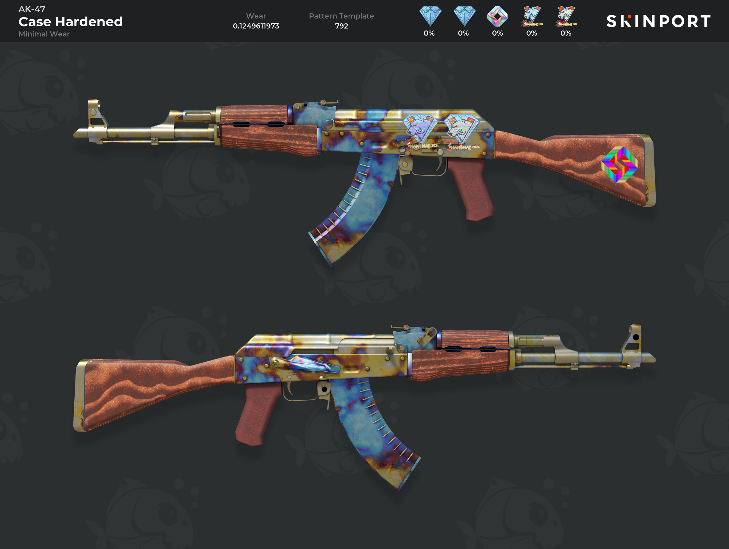 AK-47 | Case Hardened (Minimal Wear) - Counter-Strike 2 - Skinport
