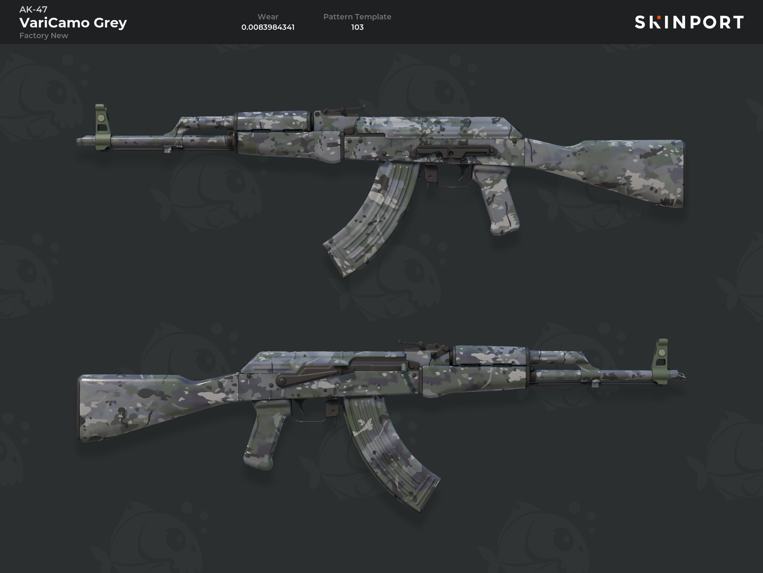 AK-47 | VariCamo Grey (Factory New) - Counter-Strike 2 - Skinport