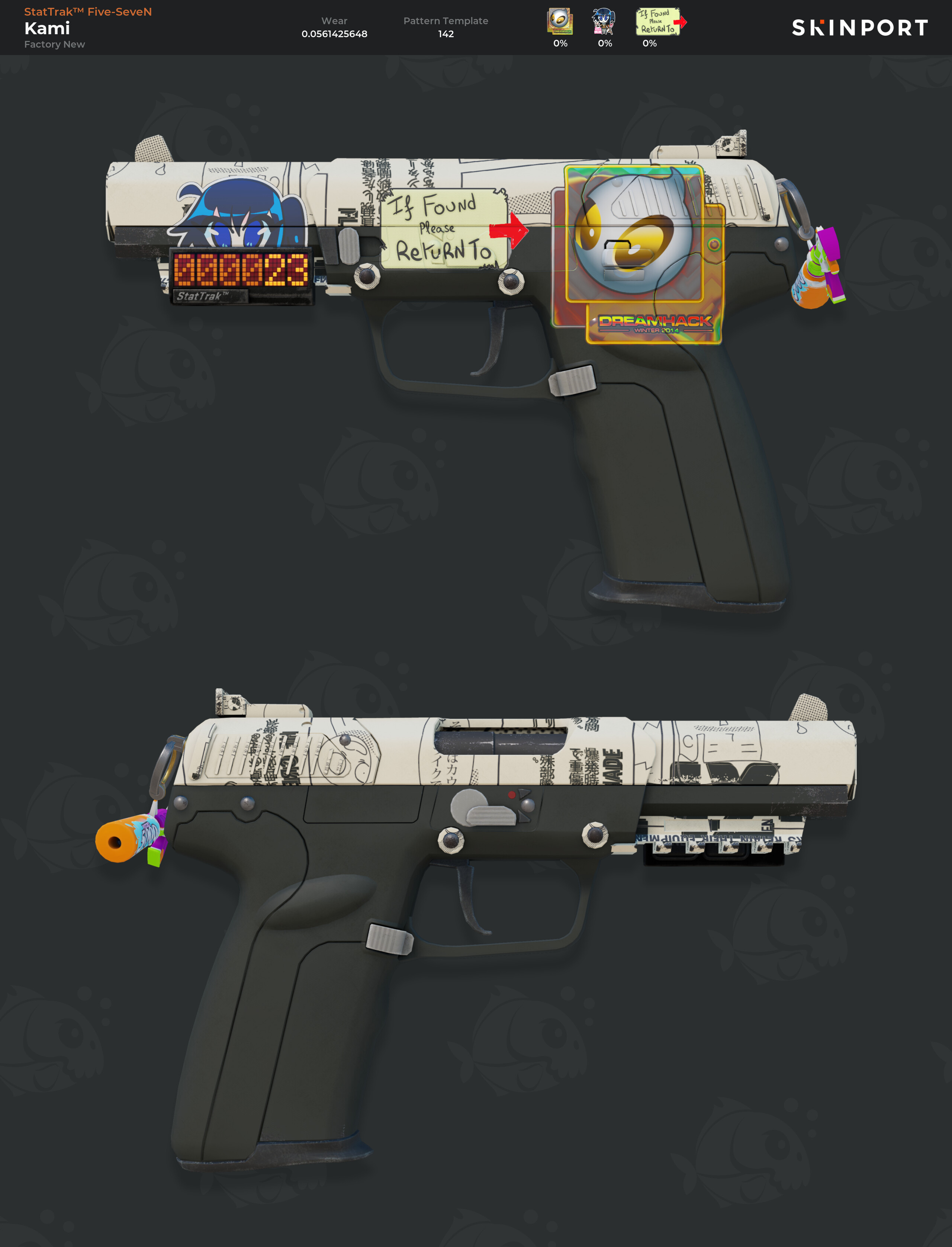 StatTrak™ Five-SeveN | Kami (Factory New) - Counter-Strike 2 - Skinport