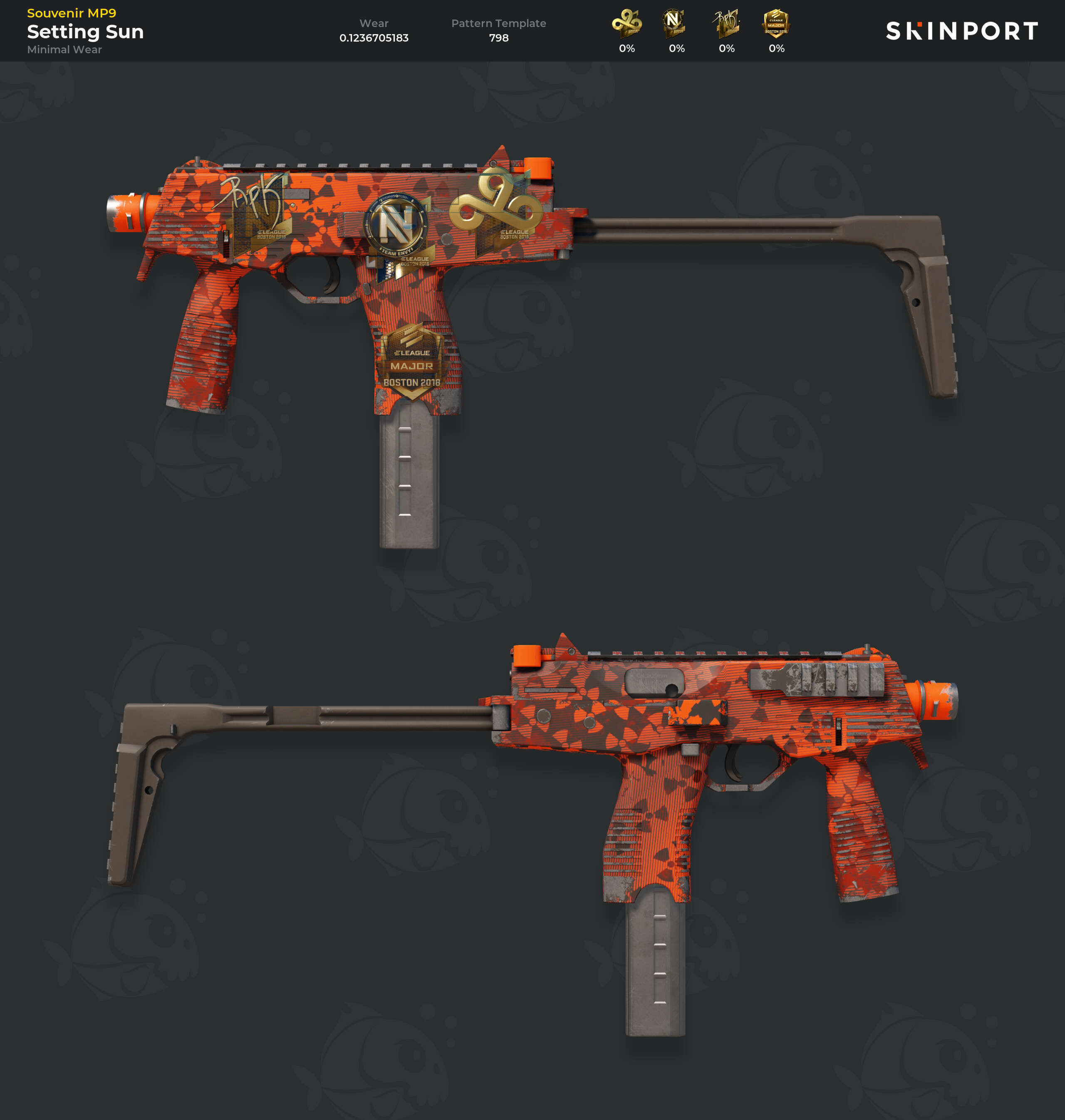 Souvenir MP9 | Setting Sun (Minimal Wear) - Counter-Strike 2 - Skinport