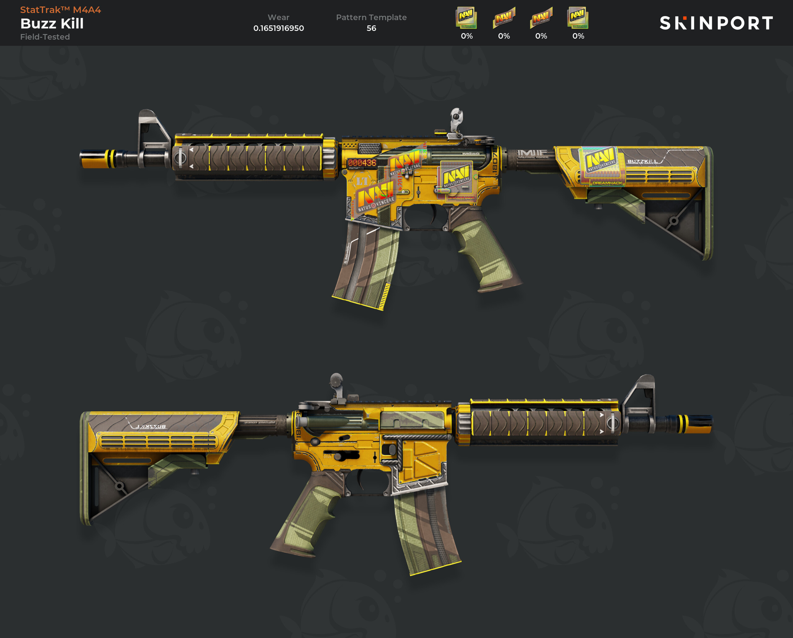 StatTrak™ M4A4 | Buzz Kill (Field-Tested) - Counter-Strike 2 - Skinport