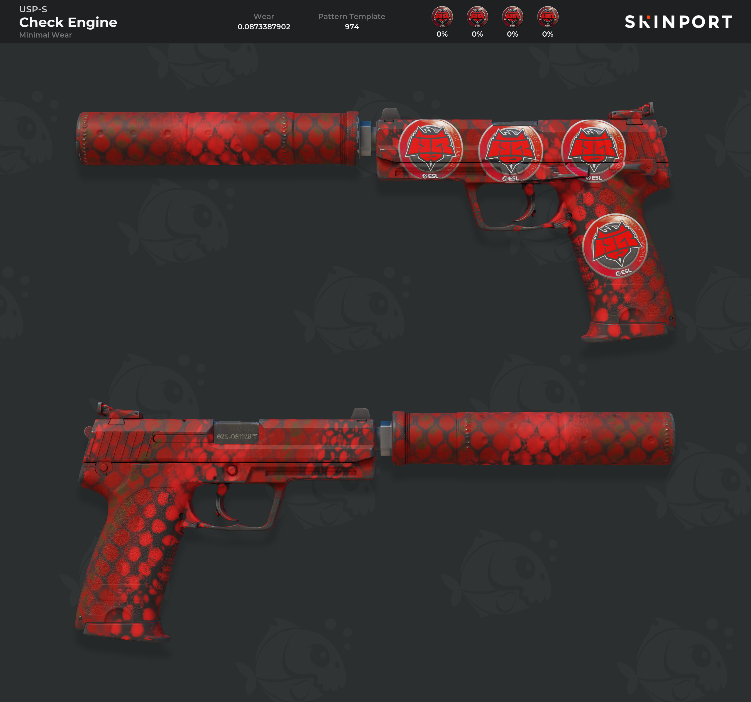 Usp Check Engine Fn USP-S | Check Engine (Minimal Wear) - Counter-Strike 2 - Skinport