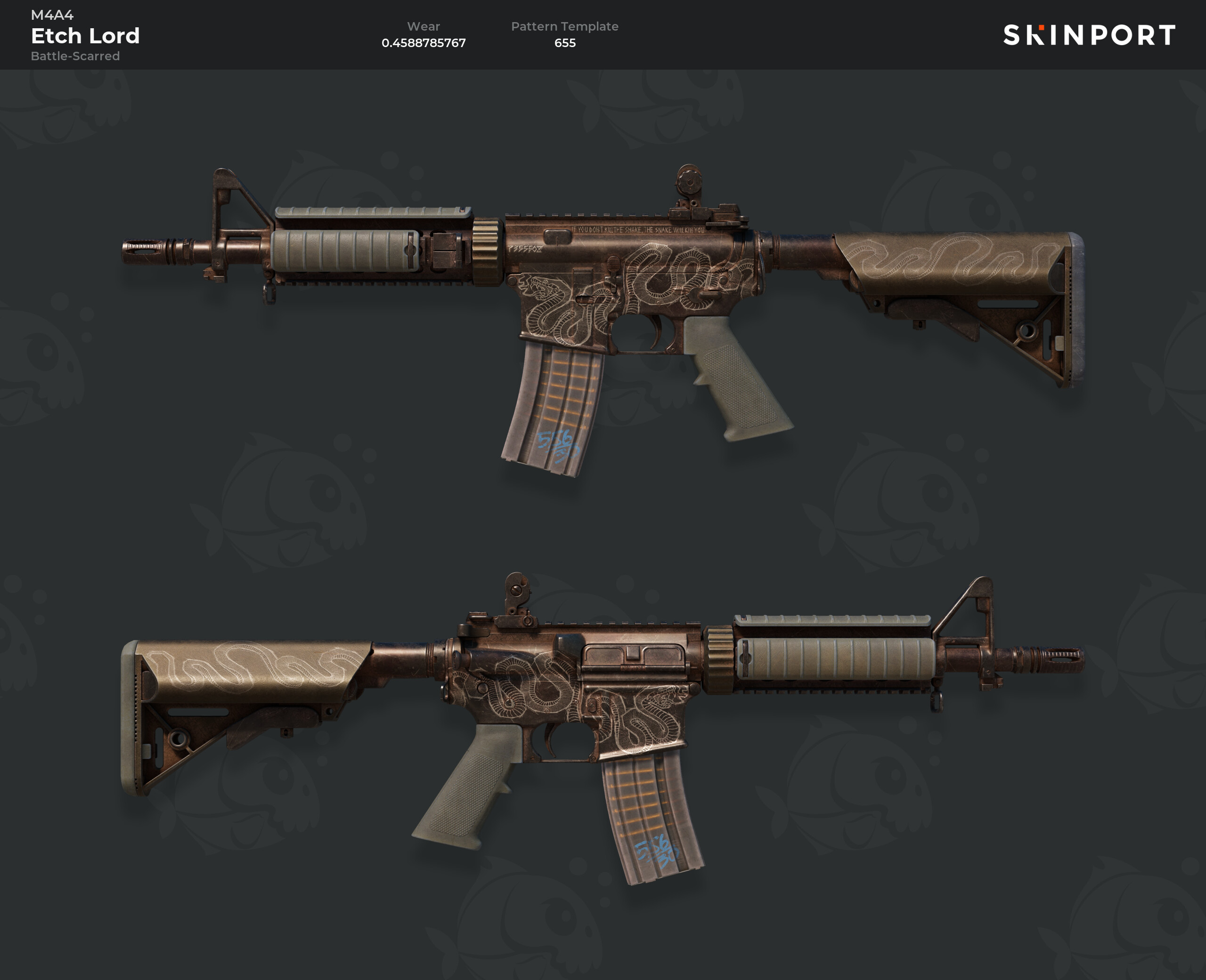 M4A4 | Etch Lord (Battle-Scarred) - Counter-Strike 2 - Skinport