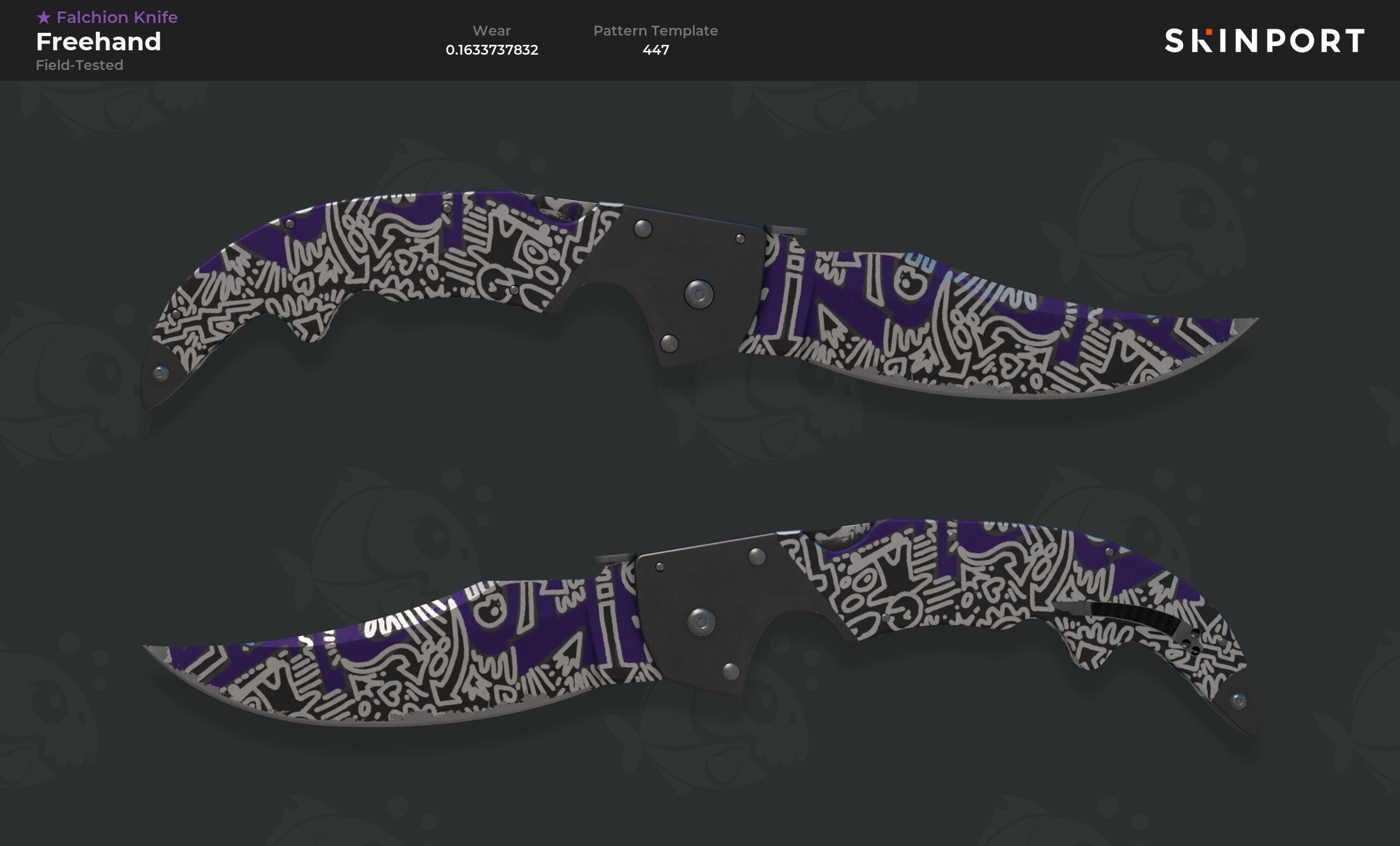 Falchion Knife | Freehand (Field-Tested) - Counter-Strike 2 - Skinport