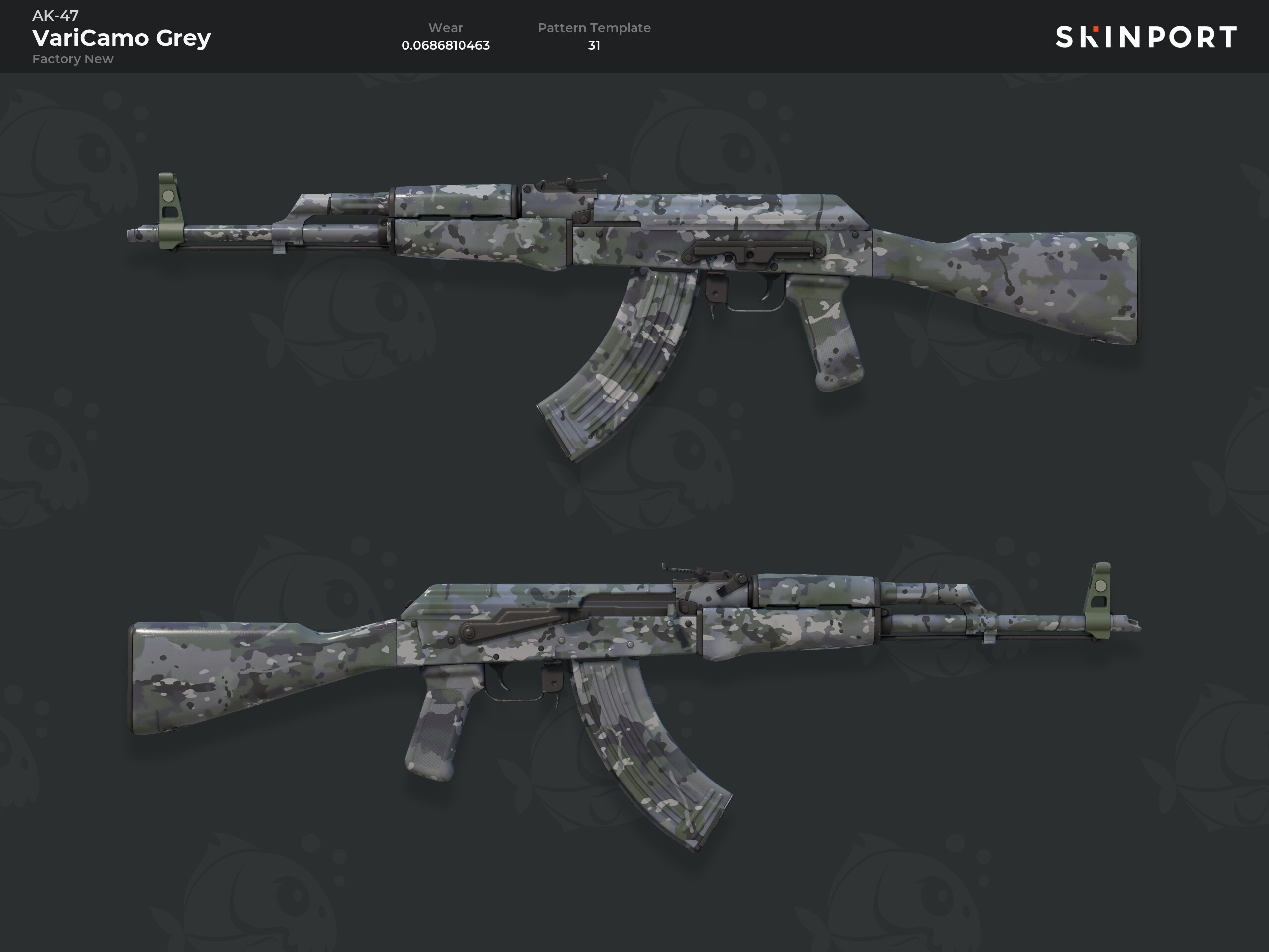 AK-47 | VariCamo Grey (Factory New) - Counter-Strike 2 - Skinport