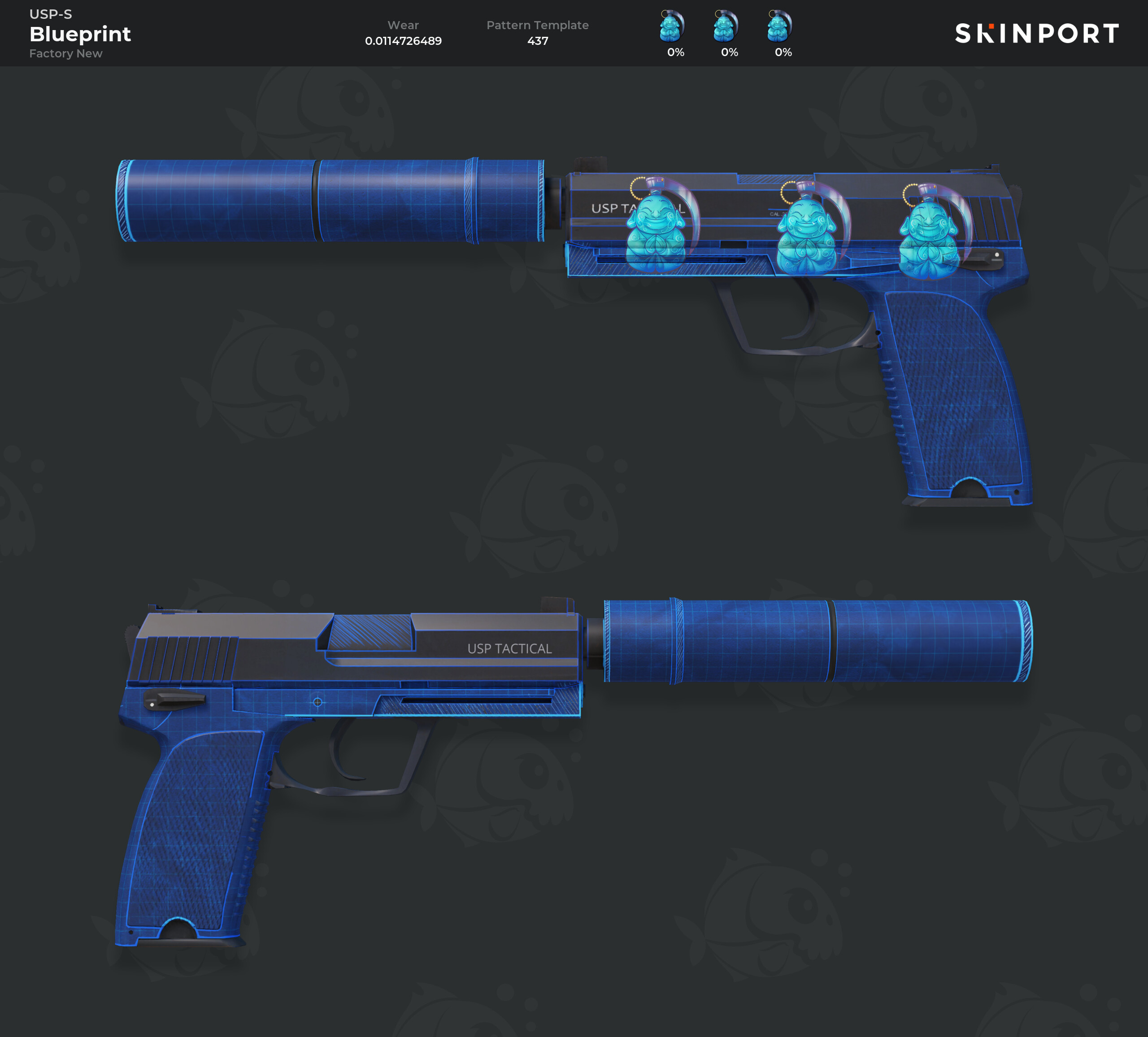 USP-S | Blueprint (Factory New) - Counter-Strike 2 - Skinport