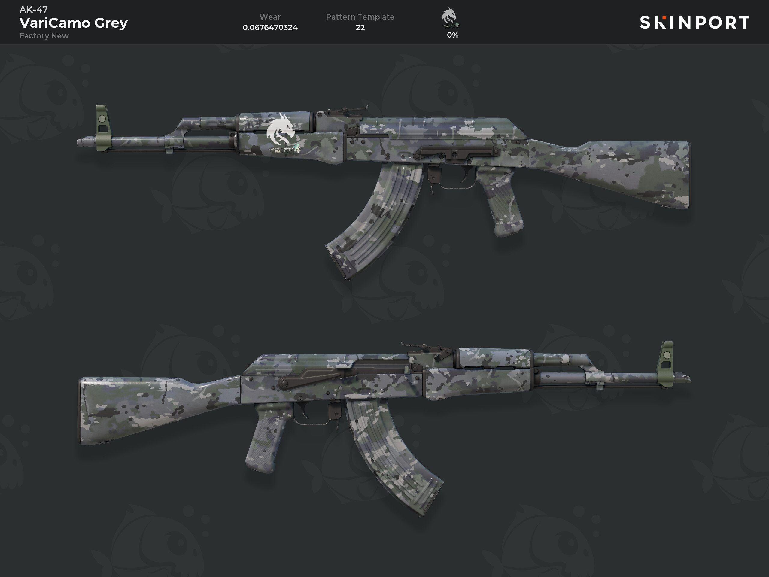 AK-47 | VariCamo Grey (Factory New) - Counter-Strike 2 - Skinport