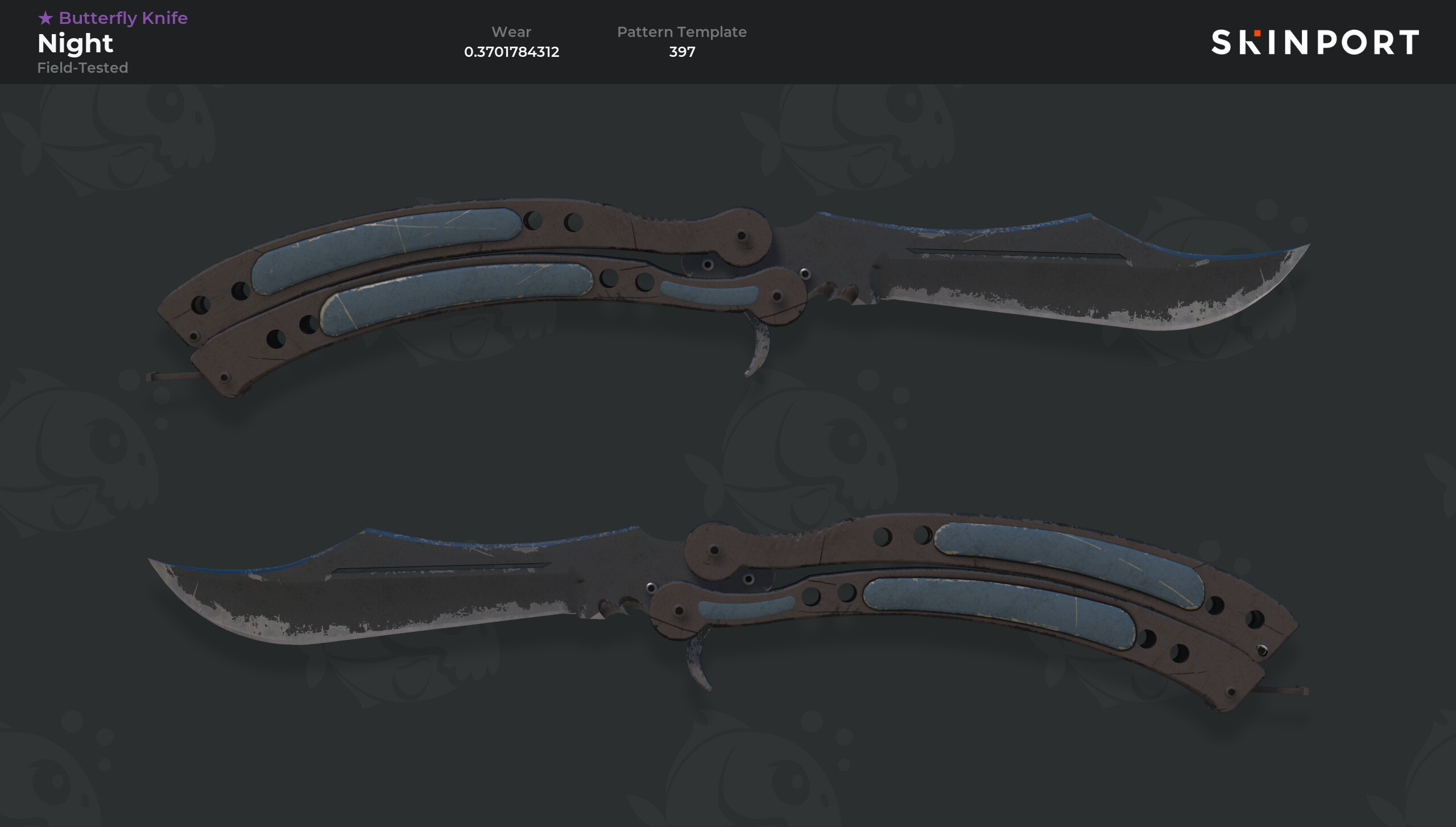 Butterfly Knife | Night (Field-Tested) - Counter-Strike 2 - Skinport