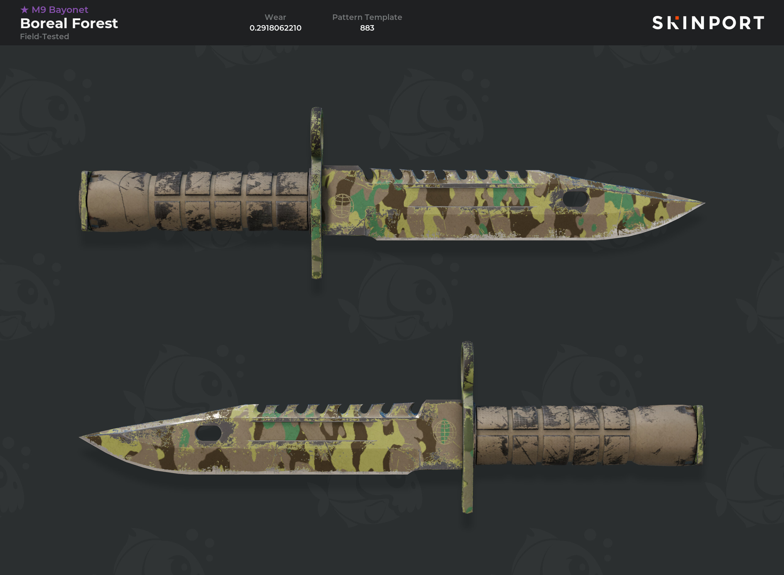 M9 Bayonet | Boreal Forest (Field-Tested) - Counter-Strike 2 - Skinport