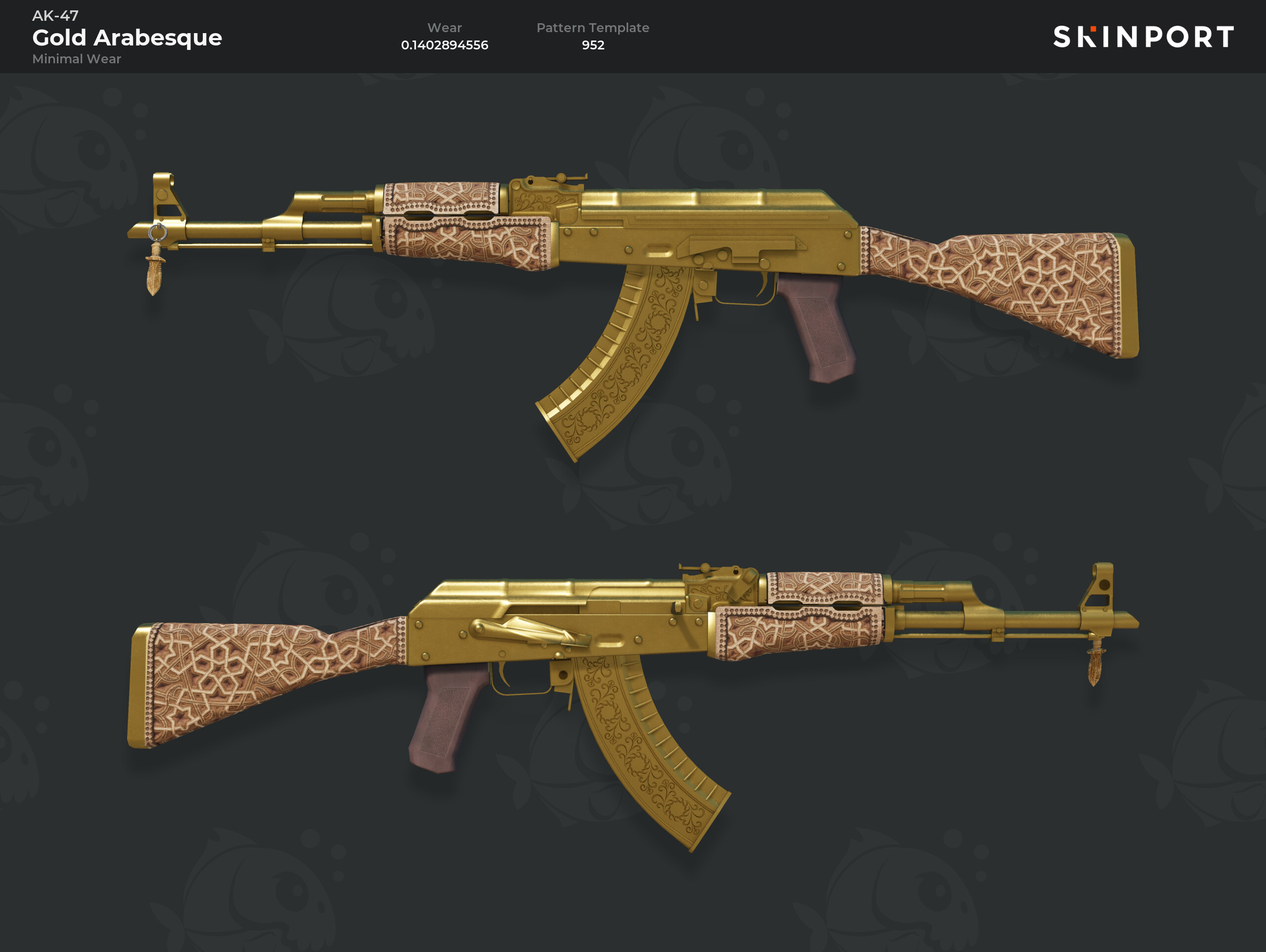 AK-47 | Gold Arabesque (Minimal Wear) - Counter-Strike 2 - Skinport