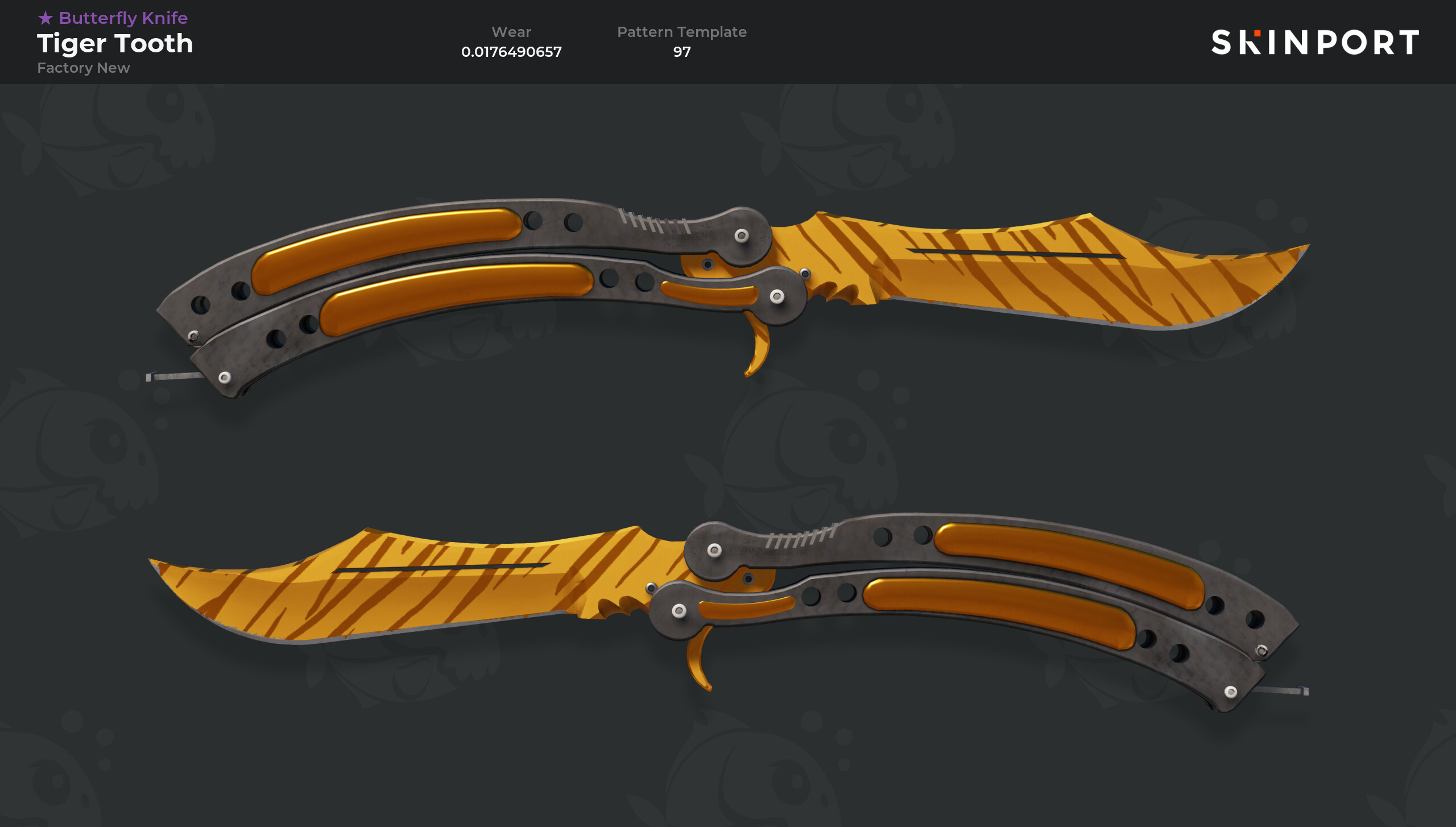 Butterfly Knife | Tiger Tooth (Factory New) - Counter-Strike 2 - Skinport