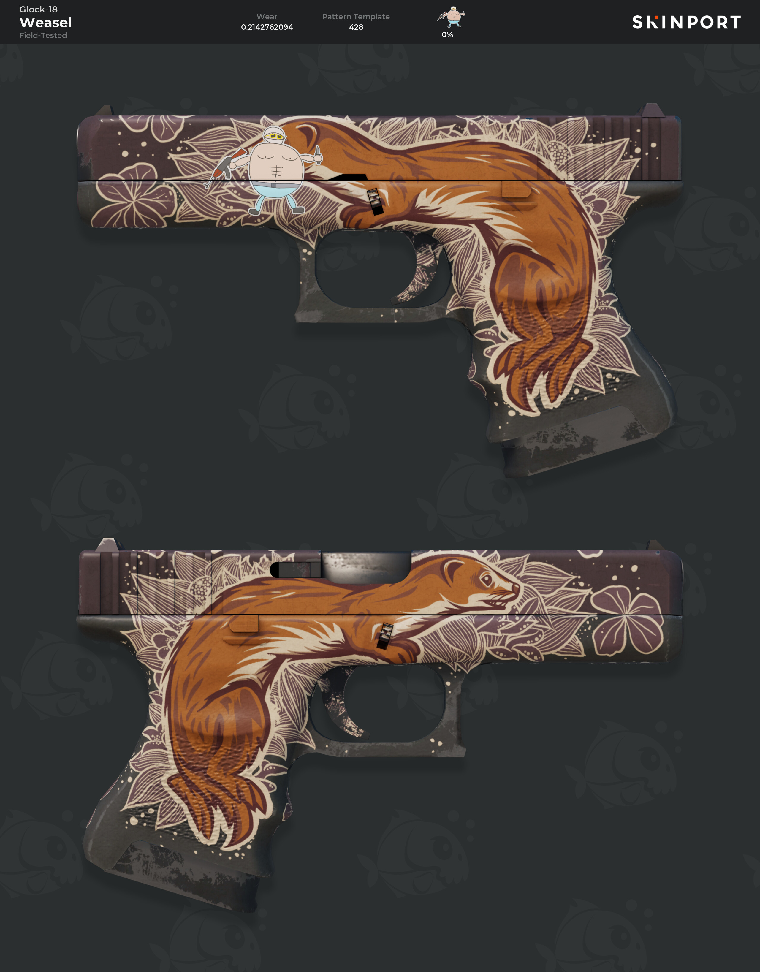 Glock-18 | Weasel (Field-Tested) - Counter-Strike 2 - Skinport